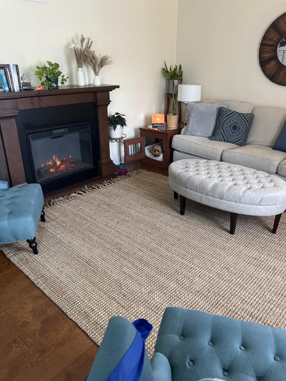 JONATHAN Y Handwoven Jute Fringe Natural Indoor Area Rug, 5x8, Pata, Bohemian, Rustic, Cottage, Easy-Cleaning for Living Room, Bedroom, Kitchen, Non-Shedding (NRF103A-5) customer photo 2