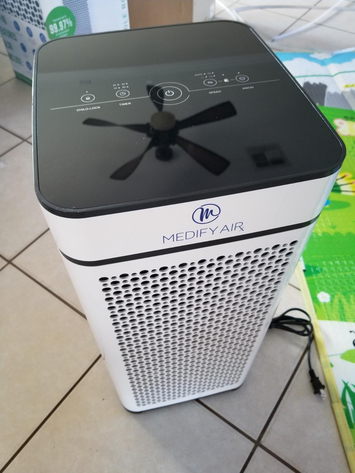 Medify MA-14 Air Purifier with HEPA Filter | 470 ft² per Hour for Smoke, Odors, Pollen, Pets | Removal to 0.3 Microns | White, 1-Pack customer photo 2