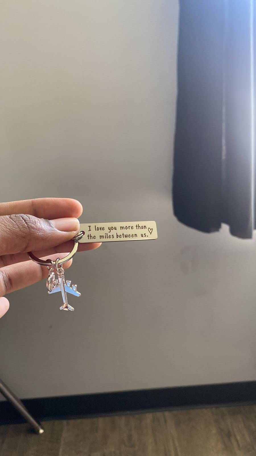 Vadaka Couple Keychain Long Distance Relationship Gift for Boyfriend Girlfriend I Love You More Than The Miles Between Us Keyring Couples Jewelry Going Away Gift Brithday Anniversary Valentines Gift customer photo 1