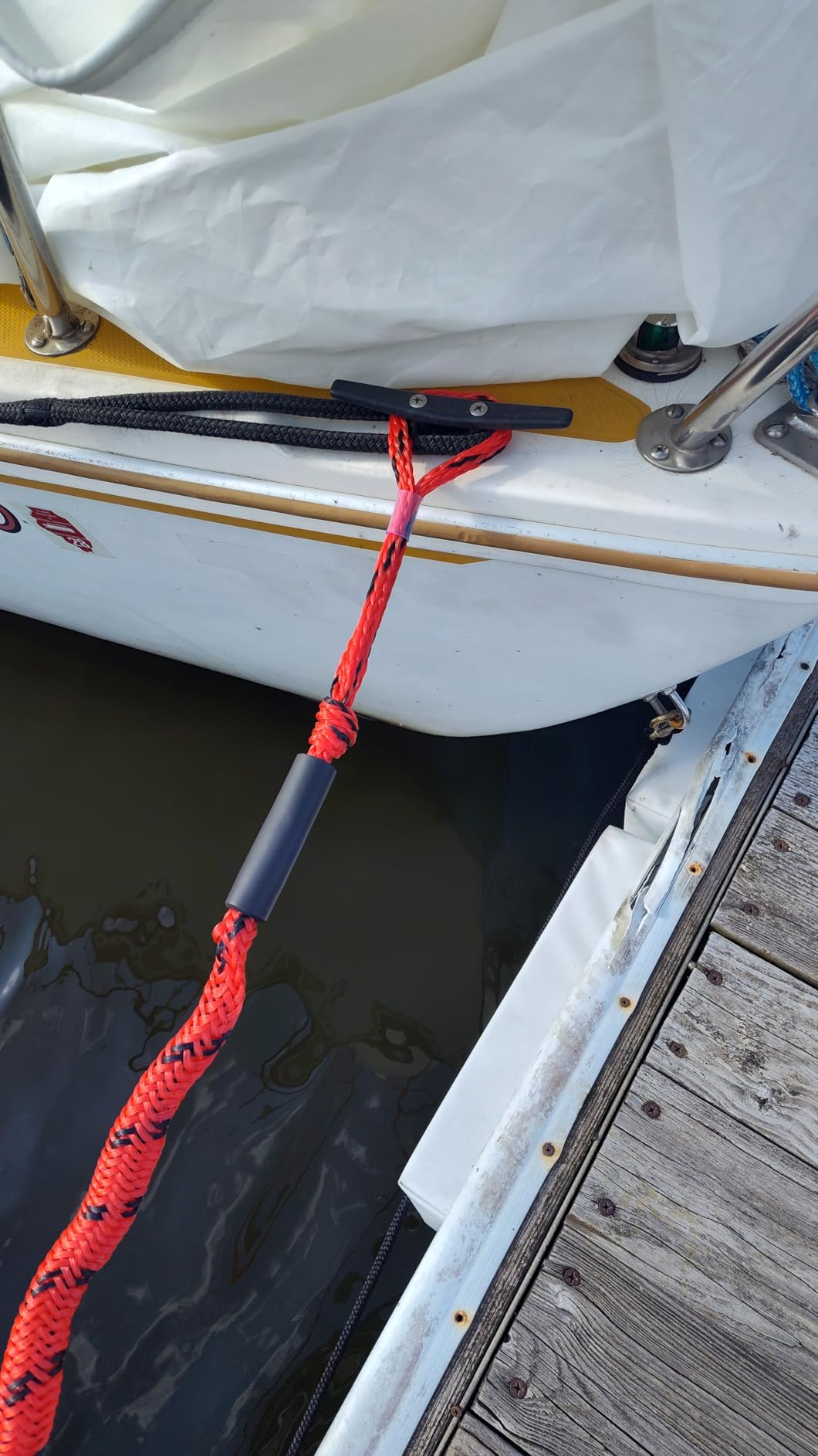 Bungee Dock Lines - Boat Accessories - 4 Feet Shock Cords Docking Rope Mooring Rope for PWC,Jet ski,Pontoon,Kayak,Canoe,Power Boat,Watercraft (Black) customer photo 1