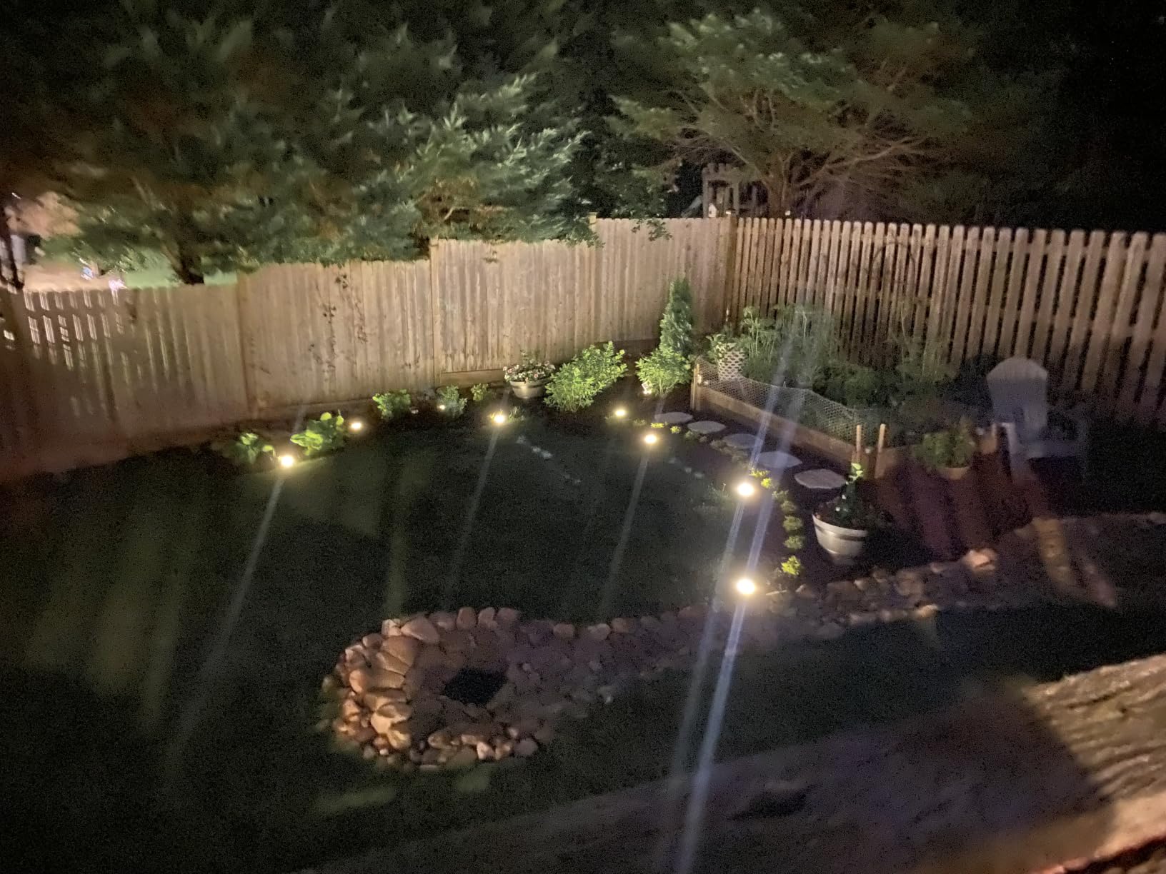 INCX 12 Pack 4.6 Inch Solar Ground Lights Outdoor, Waterproof, Cold White customer photo 1