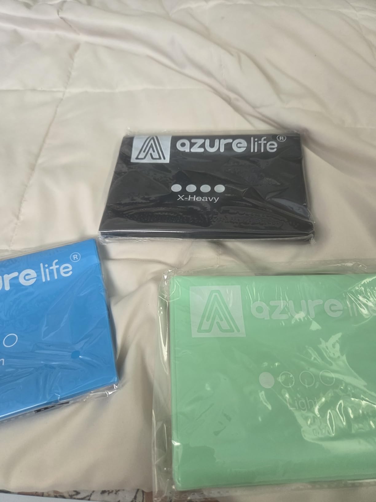 A AZURELIFE Resistance Bands,Professional Long Non-Latex Elastic Stretch Bands,Exercise Bands for Physical Therapy, Yoga, Pilates, Rehab, at-Home or The Gym Workouts, Strength Training customer photo 2