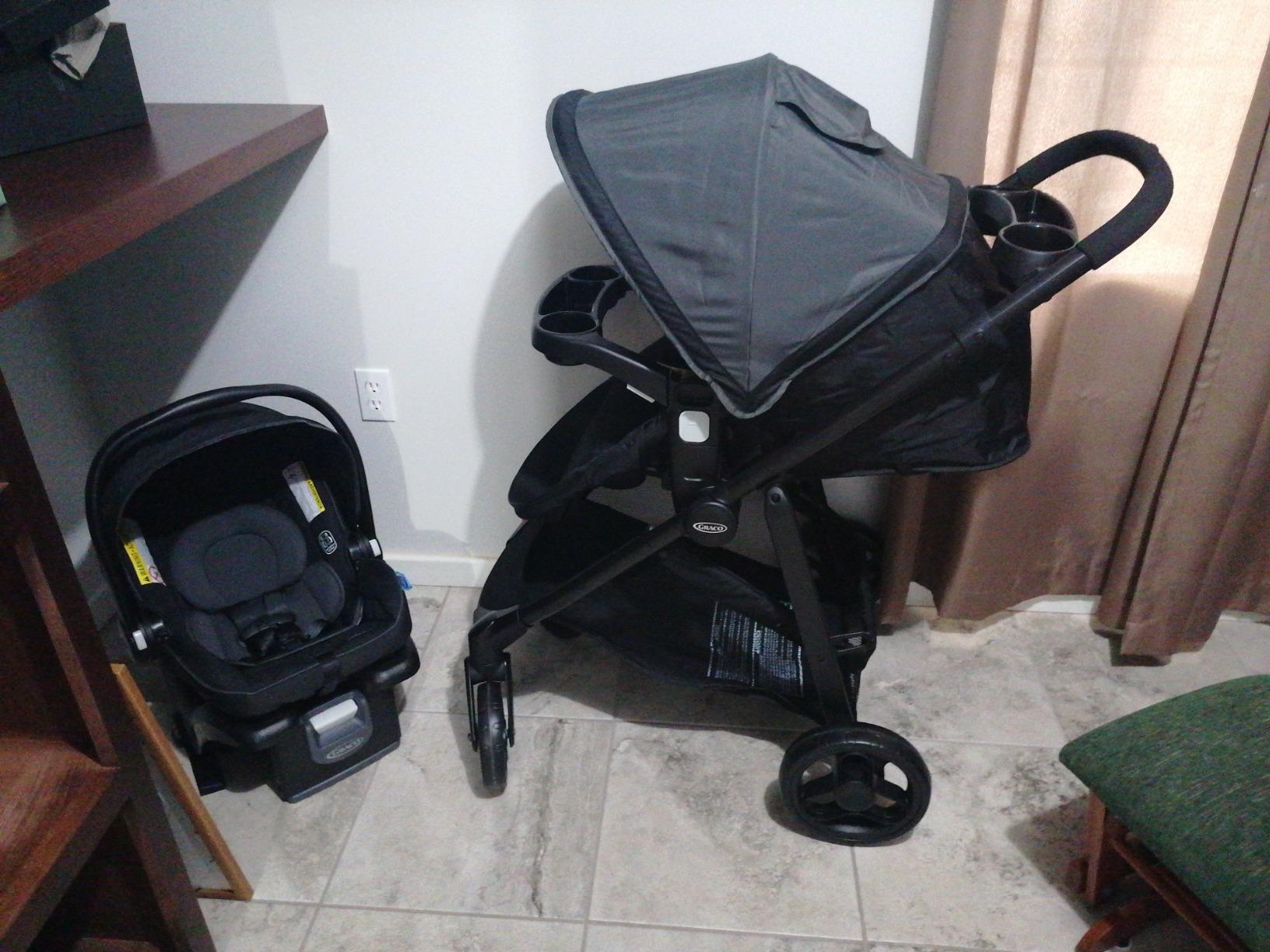 Graco Modes Element Travel System, Baby Car Seat and Stroller Combo, Includes: SnugRide Lite LX Infant Car Seat and Reversible Baby Stroller, Great Gift for New Parents, Canter customer photo 2