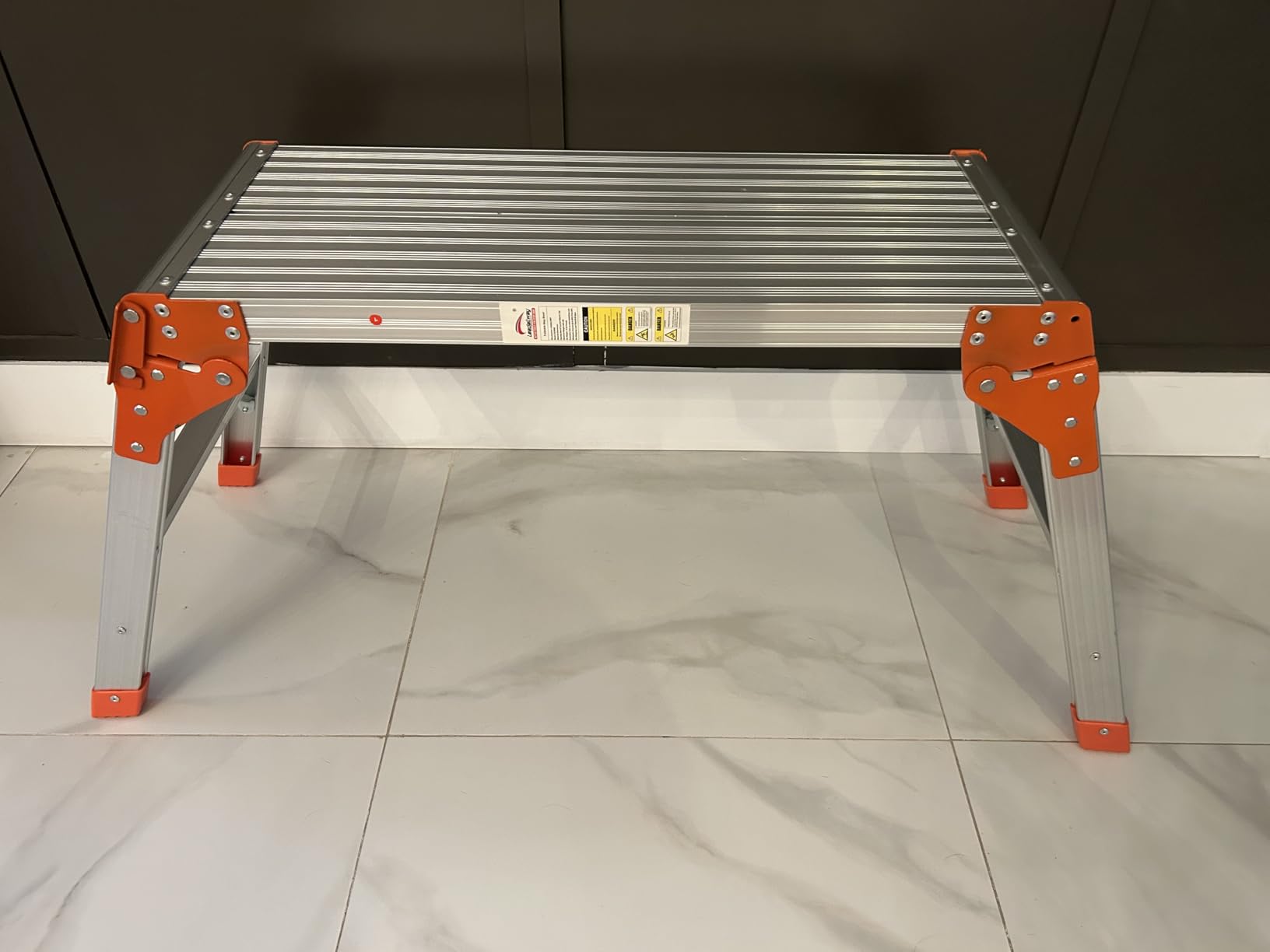 LEADALLWAY Aluminum Folding Work Platform Step Platform for Painting customer photo 1