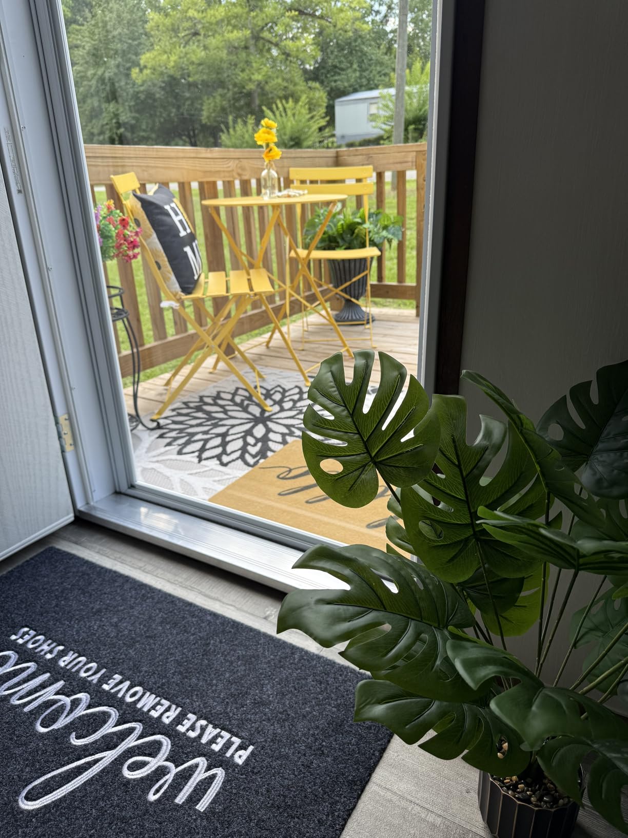 Grand patio 3-Piece Folding Patio Bistro Set Outdoor Porch Balcony, Yellow | Foldable 2 Chairs and 1 Table, Weather-Resistant Outdoor Indoor Conversation Set for Patio, Yard, Garden customer photo 1