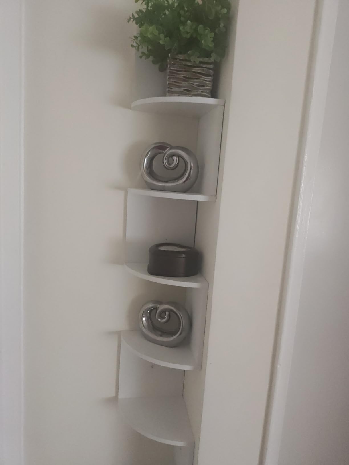 VASAGLE Corner Shelf Wall Mount, 5-Tier Floating Corner Bookshelf customer photo 2