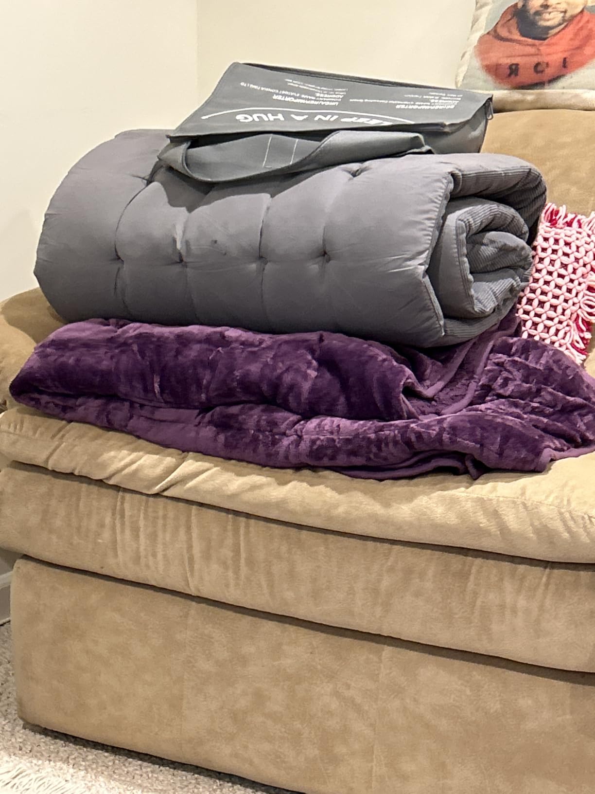 Uttermara Weighted Blankets for Adults Queen Size, 15lbs 60x80 Inches customer photo 2