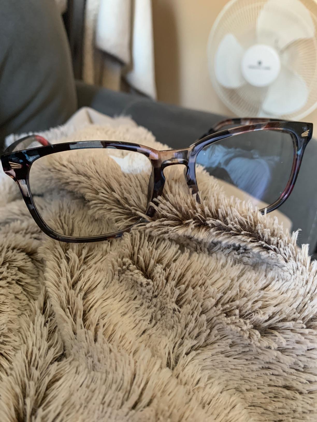 MEETSUN Blue Light Blocking Glasses, Anti Eye Strain Headache (Sleep Better),Computer Reading Glasses UV400 Transparent Lens (Black+Leopard+Tortoise, 53) customer photo 1