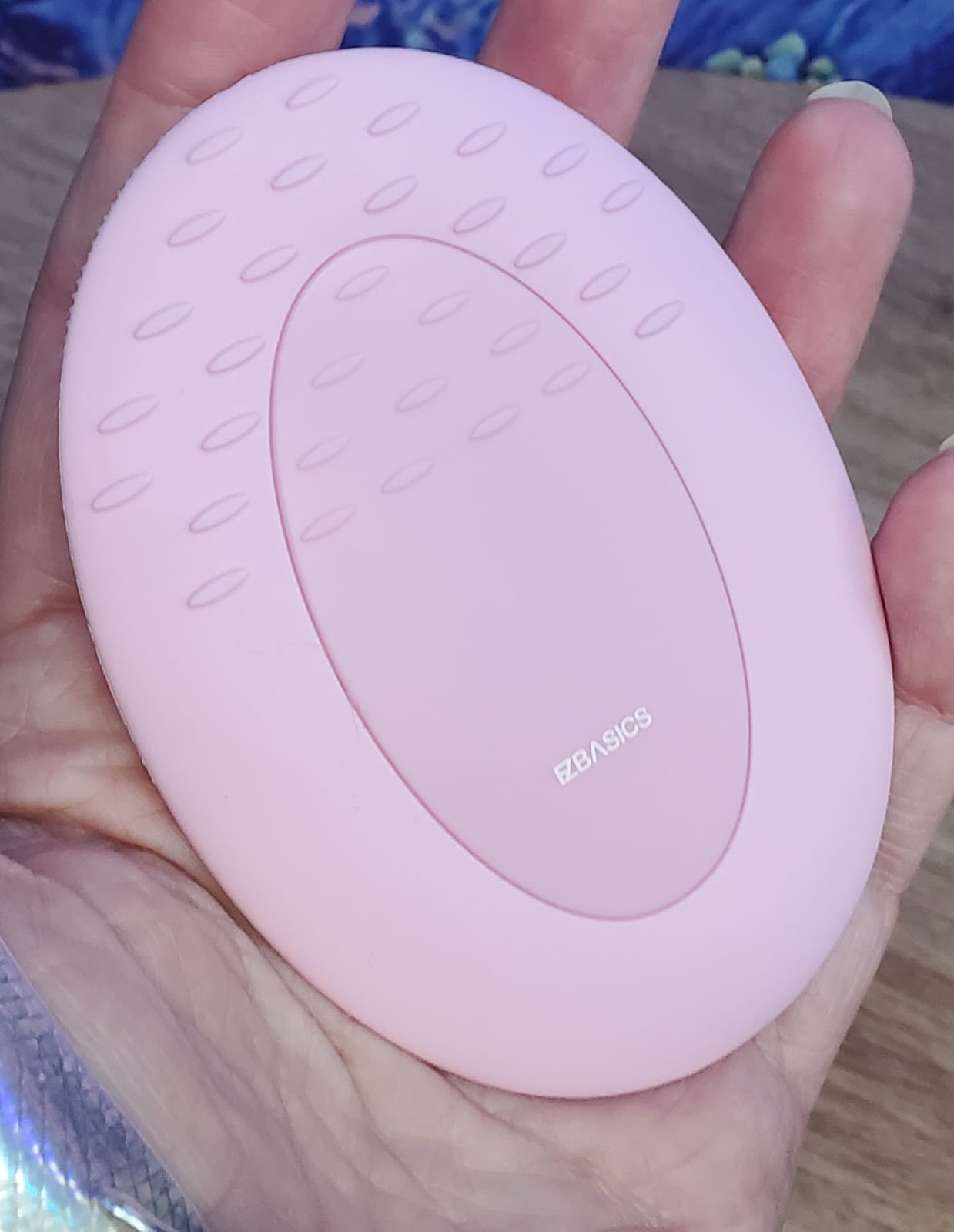EZBASICS Silicone Facial Cleansing Brush, IPX7 Waterproof, Violet | Rechargeable Electric Face Exfoliator, 5 Speeds, Sonic Vibrating for Deep Pore Cleansing & Gentle Massaging customer photo 1