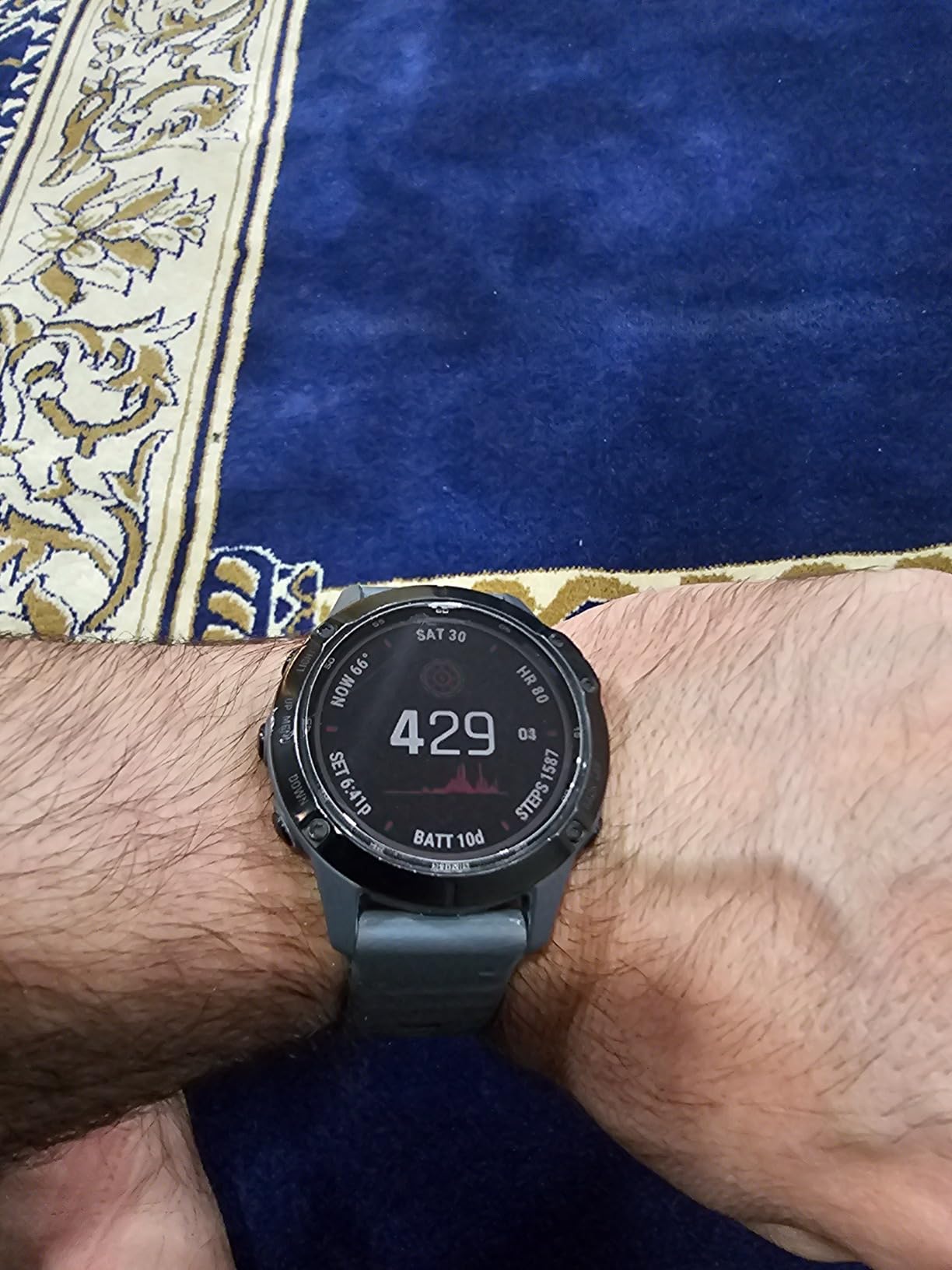 Garmin 010-02410-10 Fenix 6 Pro Solar, Multisport GPS Watch with Solar Charging Capabilities, Advanced Training Features and Data, Black with Slate Gray Band customer photo 2