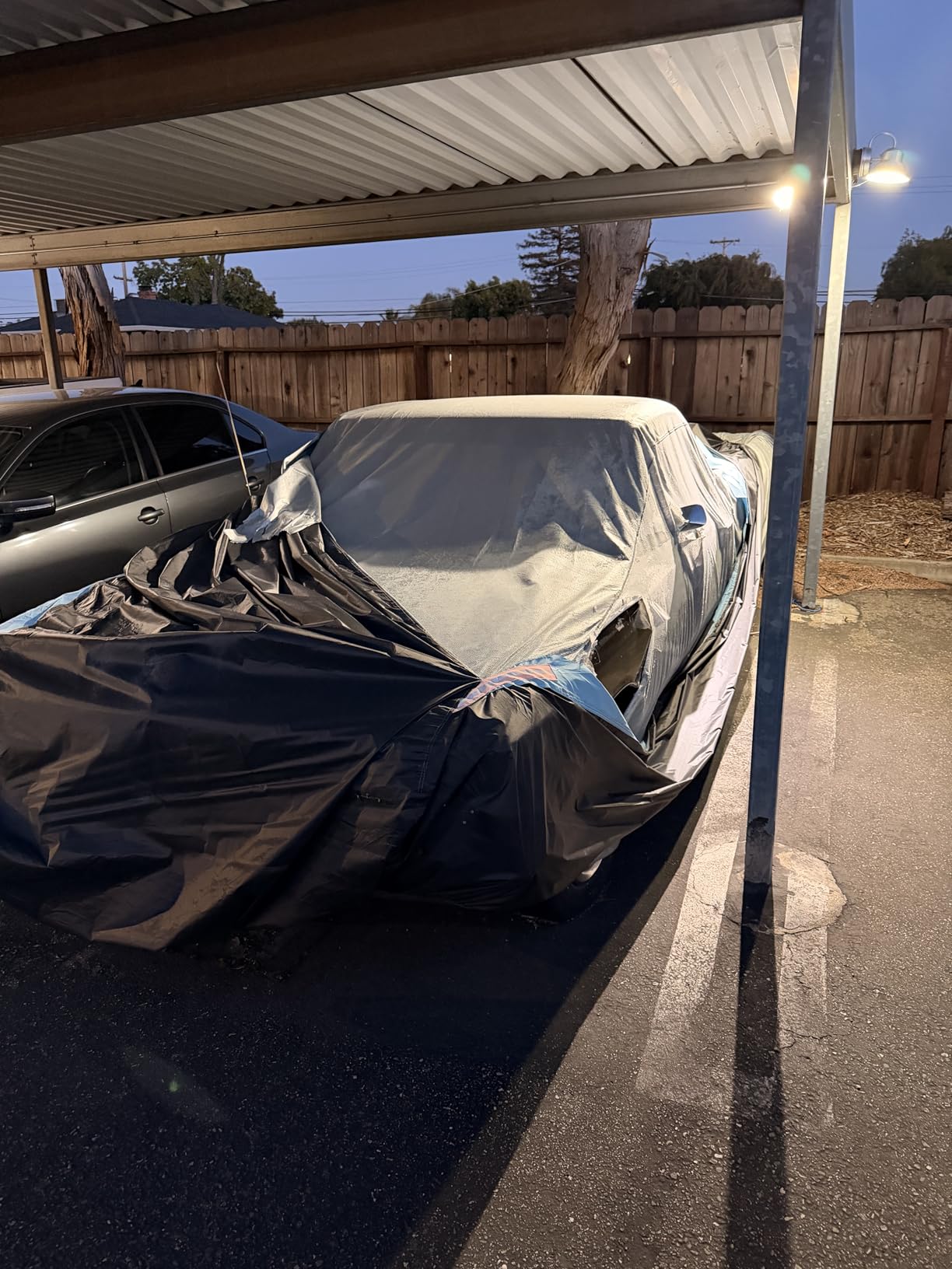 MORNYRAY Waterproof Car Cover All Weather Snowproof UV Protection Windproof Outdoor Full car Cover, Universal Fit for Sedan (Fit Sedan Length 194-206 inch, Blue) customer photo 1