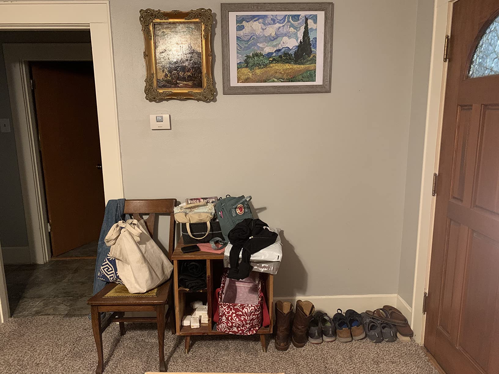 HOOBRO Hall Tree Entryway Storage Bench, Coat Rack Shoe Bench, Shoe Rack Organizer with Coat Hooks, 3-in-1 Design, Wooden Furniture with Metal Frame, Rustic Brown and Black BF17MT01 customer photo 2