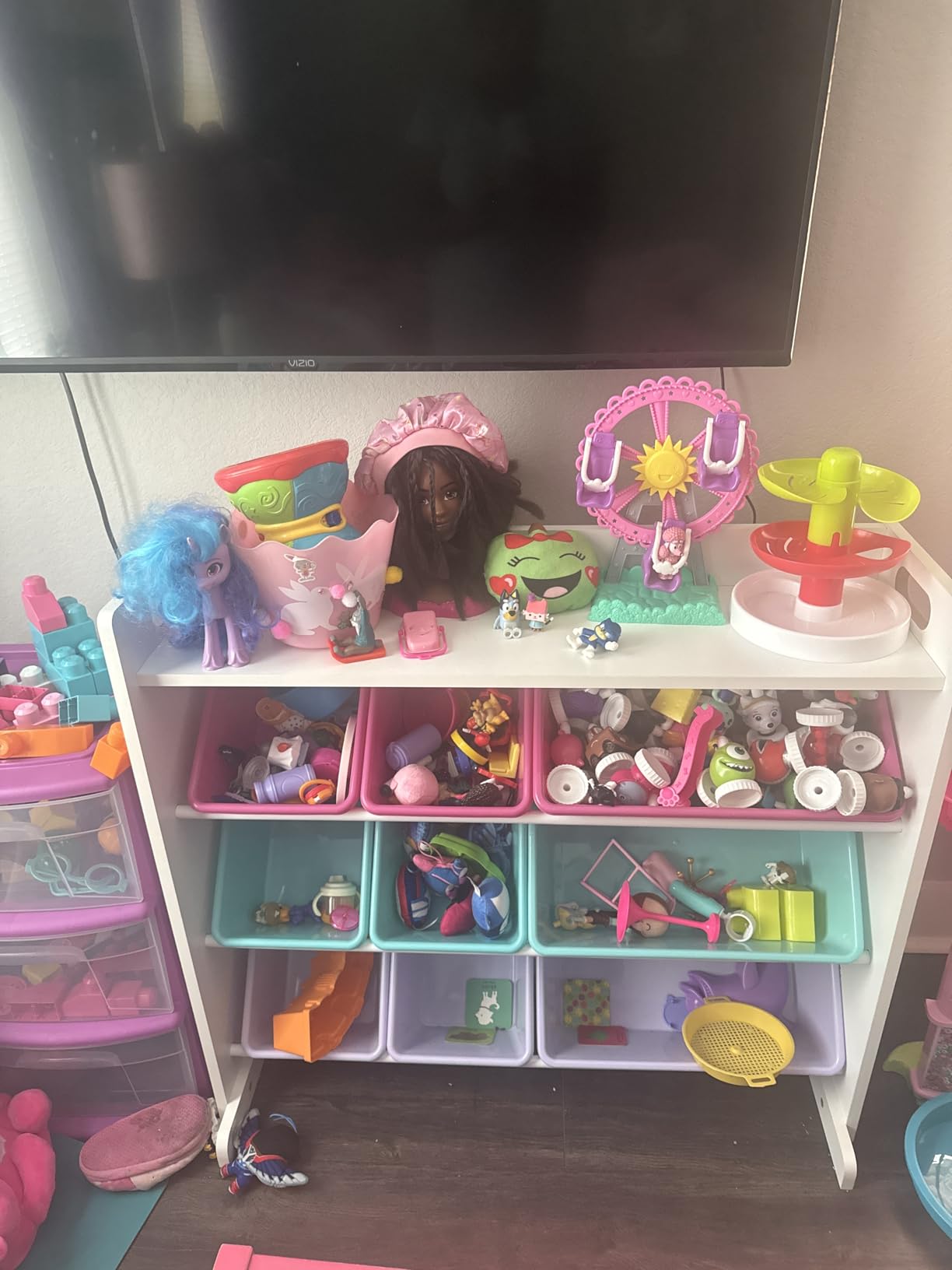 Humble Crew Kids Toy Organizer with Display Shelf, 9 Bins, 3 Tier Storage customer photo 1