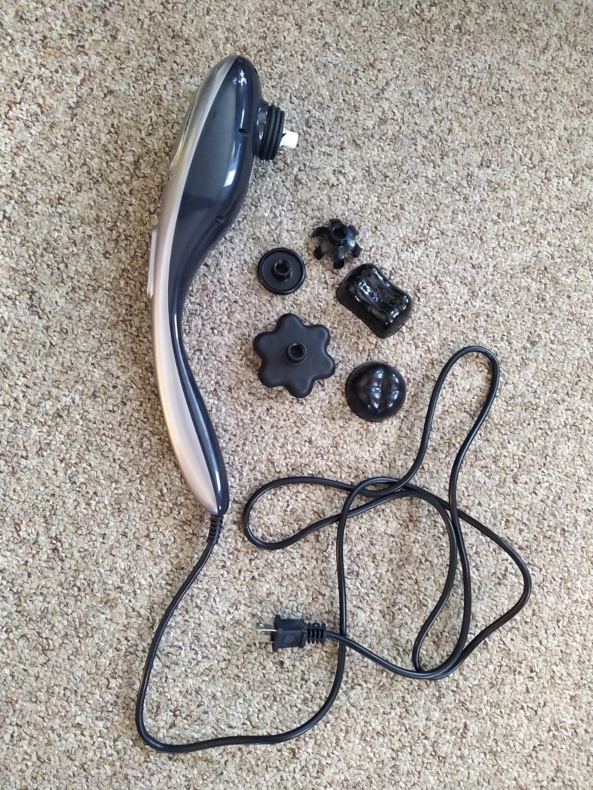 MEGAWISE Handheld Deep Tissue Neck Back Massager for Shoulders, Waist, Legs, 3600 RPM Powerful Motor Electric Neck Massager with 5 Nodes & 5 Speeds, A Little Heavy customer photo 1