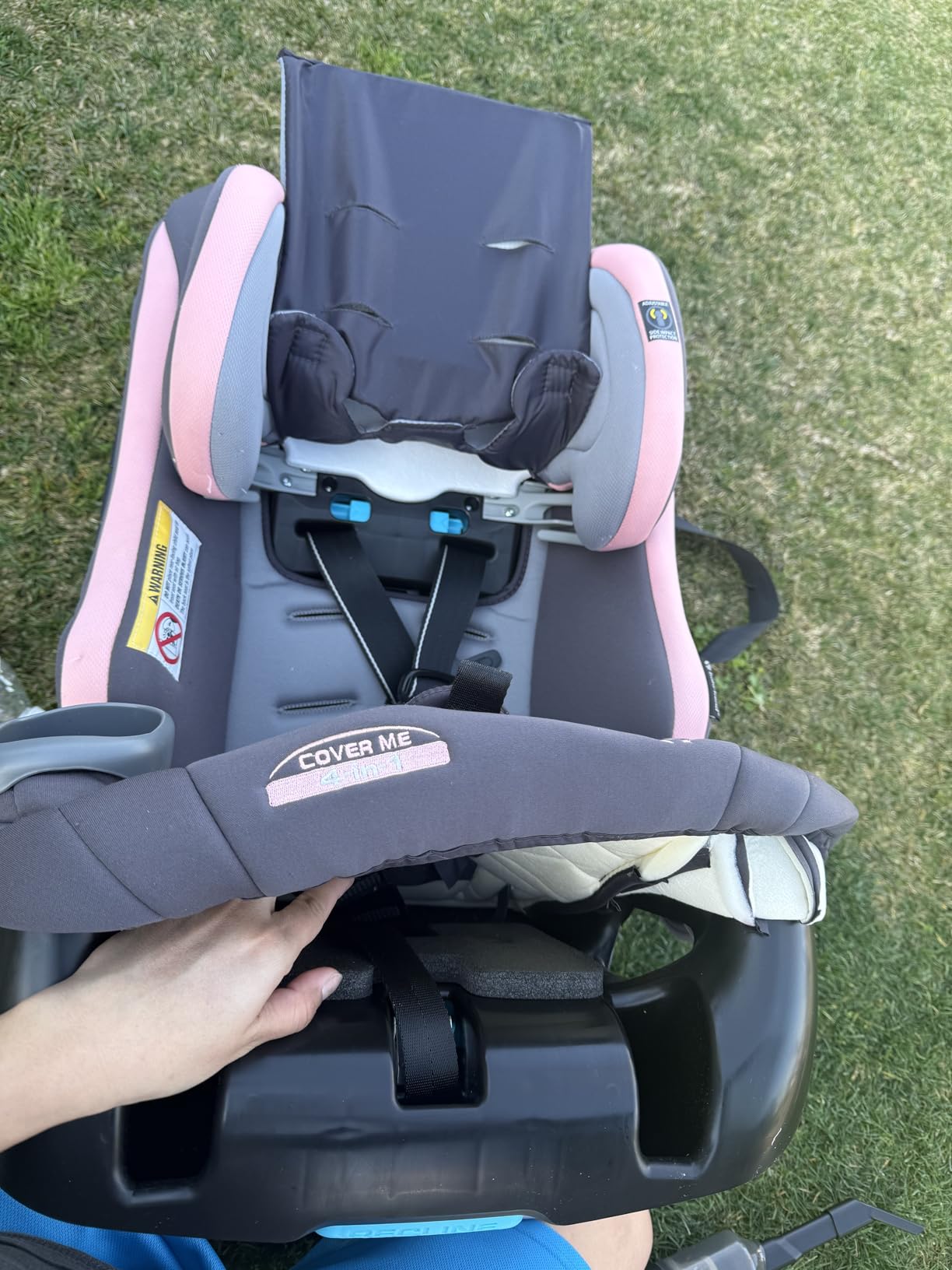 Baby Trend Cover Me™ 4-in-1 Convertible Car Seat, Scooter – Built-in Canopy, 4-Stage Growth System, Plush Comfort Padding, Multi-Position Recline customer photo 2