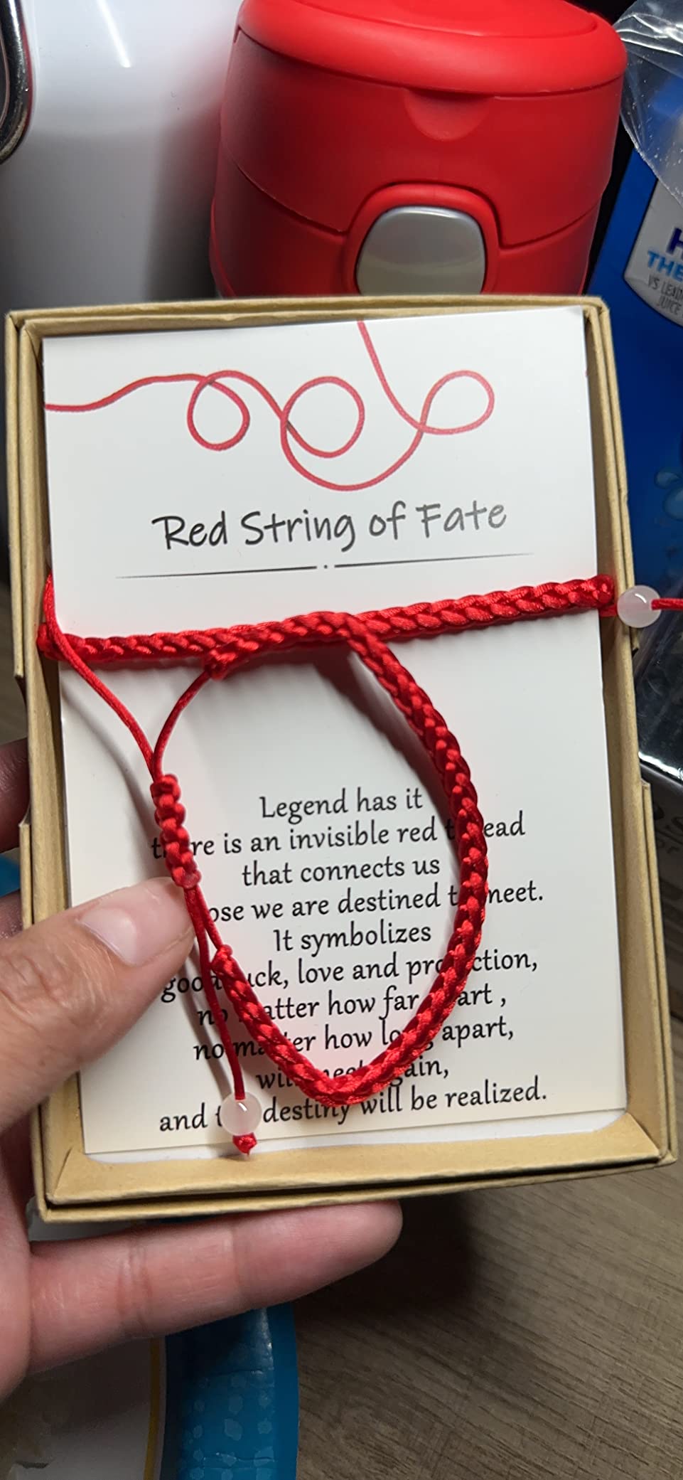 Desimtion Couples Bracelets Red String of Fate Matching Bracelets for Couples Gifts for Him and Her, Long Distance Relationship Gifts for Girlfriend and Boyfriend customer photo 1