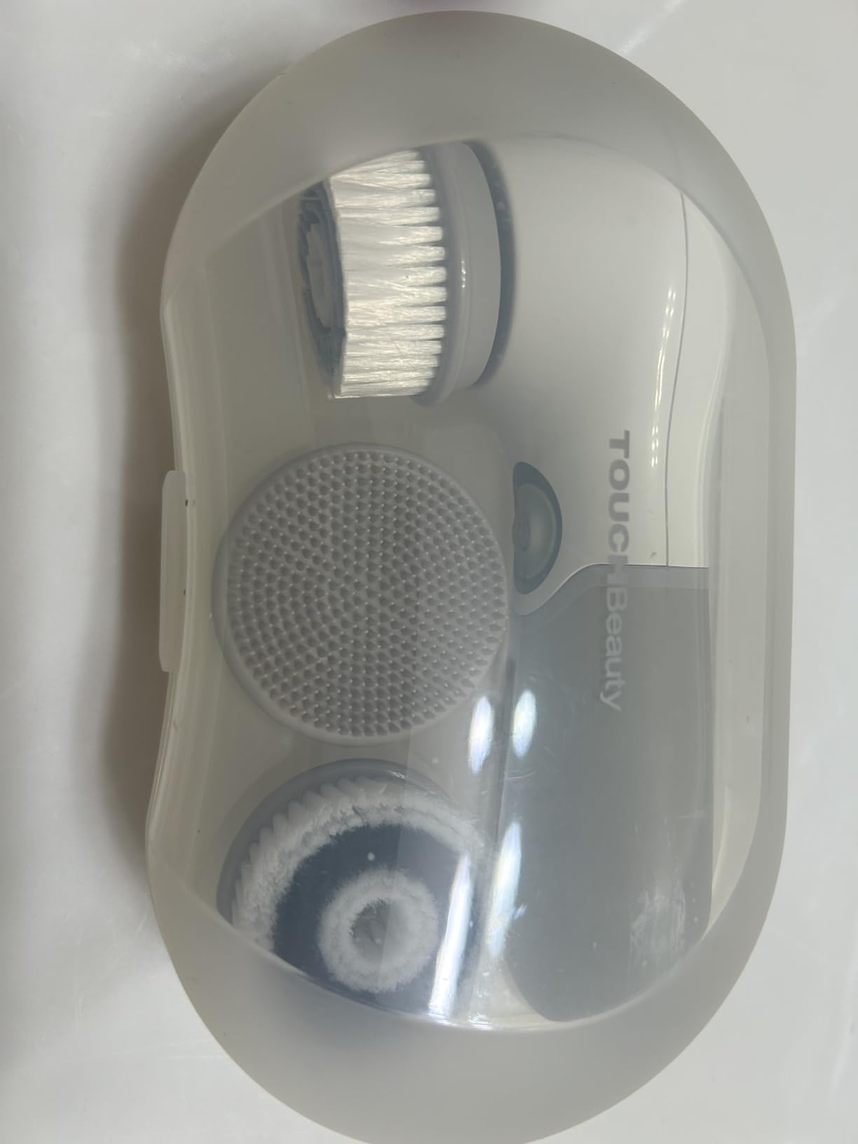 Facial Cleansing Brush Electric Facial Exfoliating Massage Brush with 3 Cleanser Heads and 2 Speeds Adjustable for Deep Cleaning, Removing Blackhead, Face Massaging customer photo 1