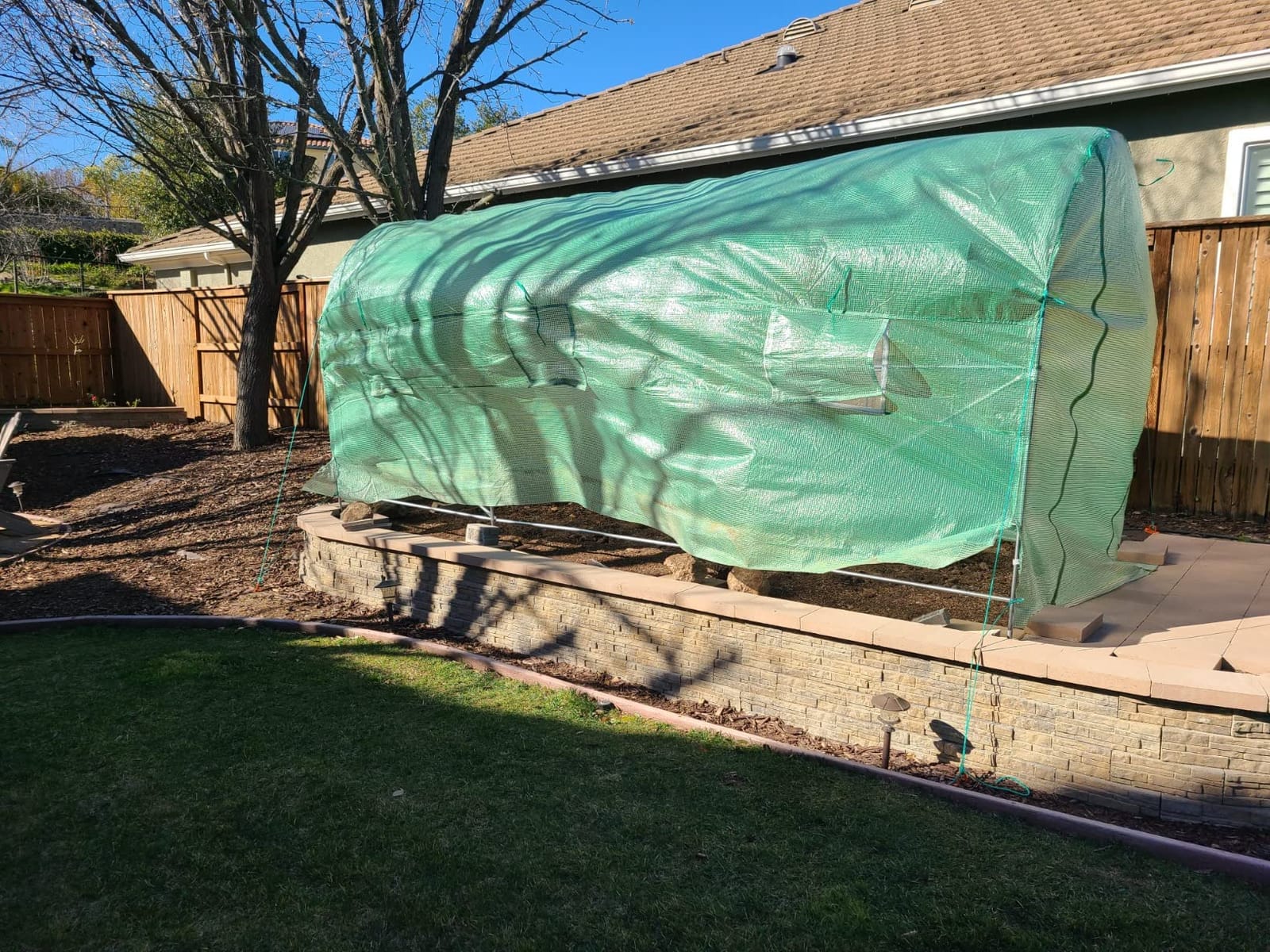 Outsunny 15' x 7' x 7' Walk-in Tunnel Greenhouse Large Steel Frame White customer photo 2