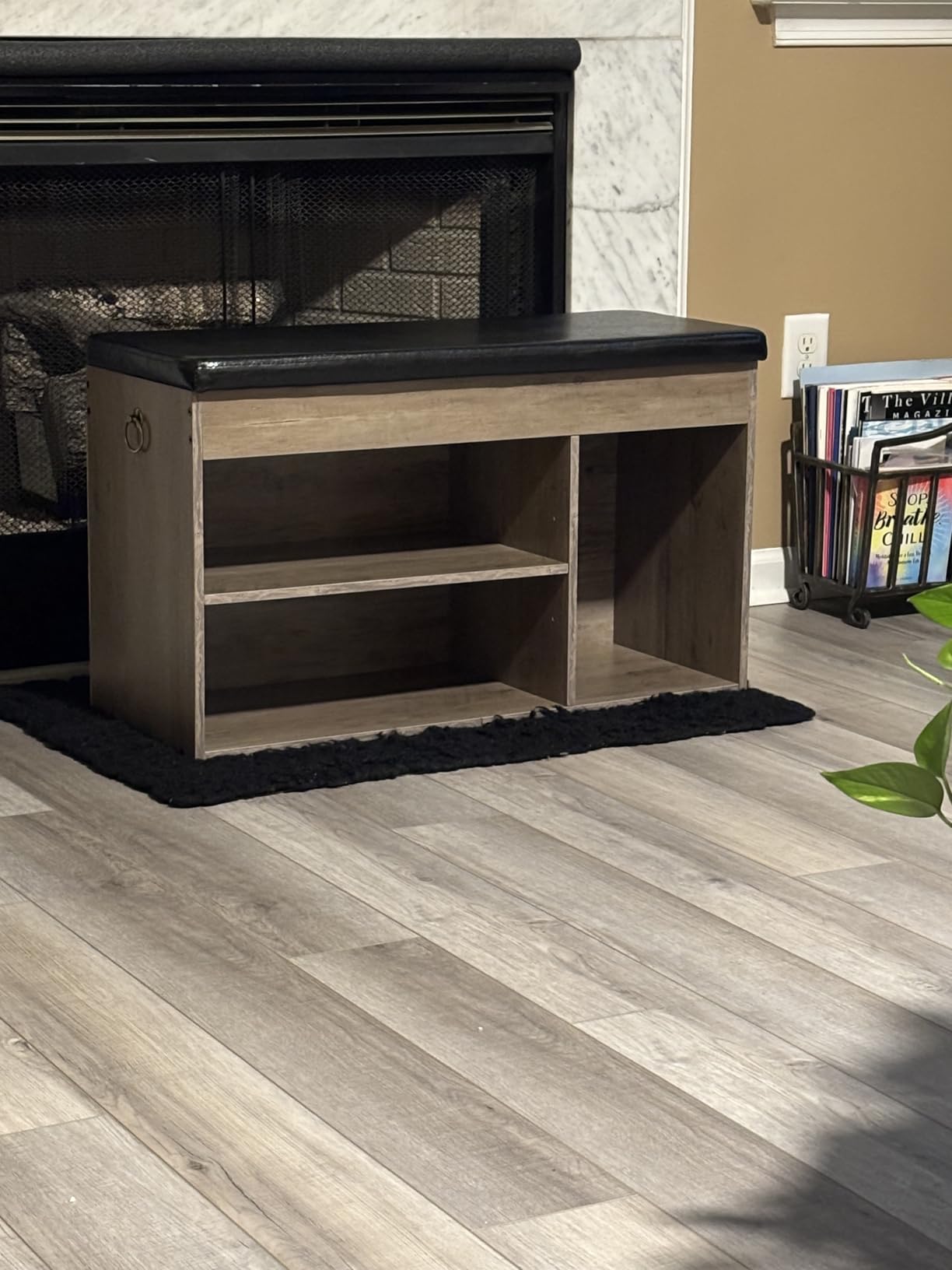 HOOBRO Shoe Storage Bench with Cushion, 32.3