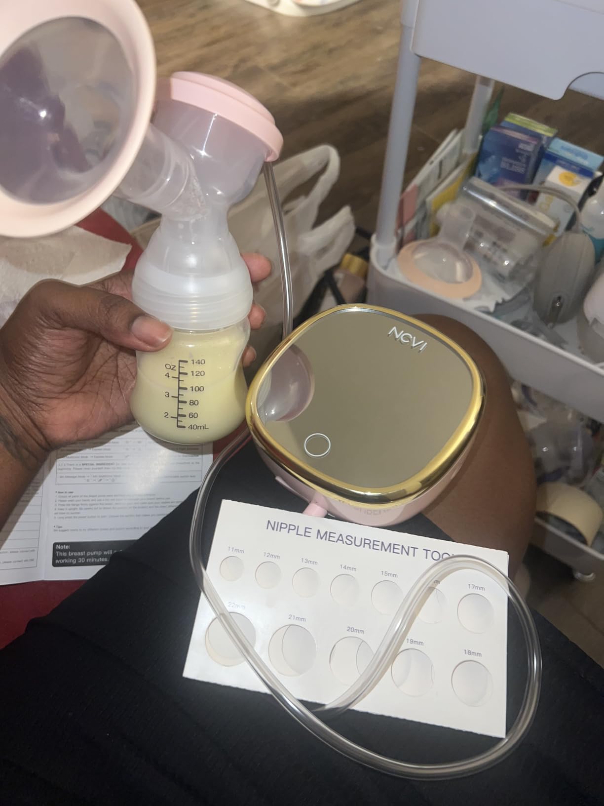 NCVI Electric Breast Pump 8782, Portable Hospital-Grade Double Pump customer photo 2