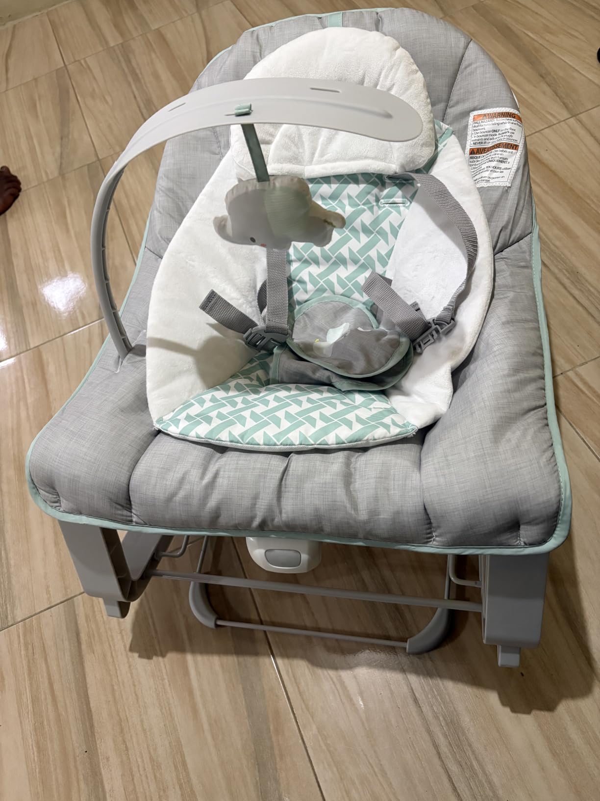 Ingenuity Keep Cozy 3-in-1 Grow with Me Vibrating Baby Bouncer, Seat & Infant to Toddler Rocker, Vibrations & -Toy Bar, 0-30 Months Up to 40 lbs (Weaver) customer photo 1