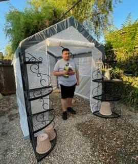 Outsunny 20' x 10' x 9' Walk-in Greenhouse with 6 Roll-up Windows White customer photo 2