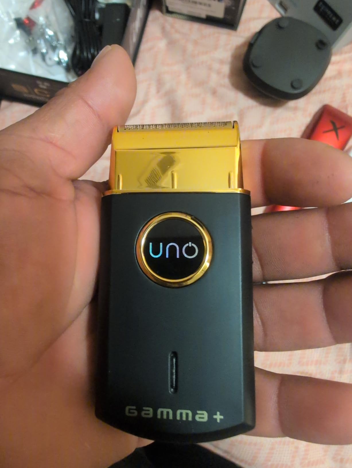 GAMMA+ Uno Mini-Sized Travel Cordless Mens Single Foil Shaver customer photo 1