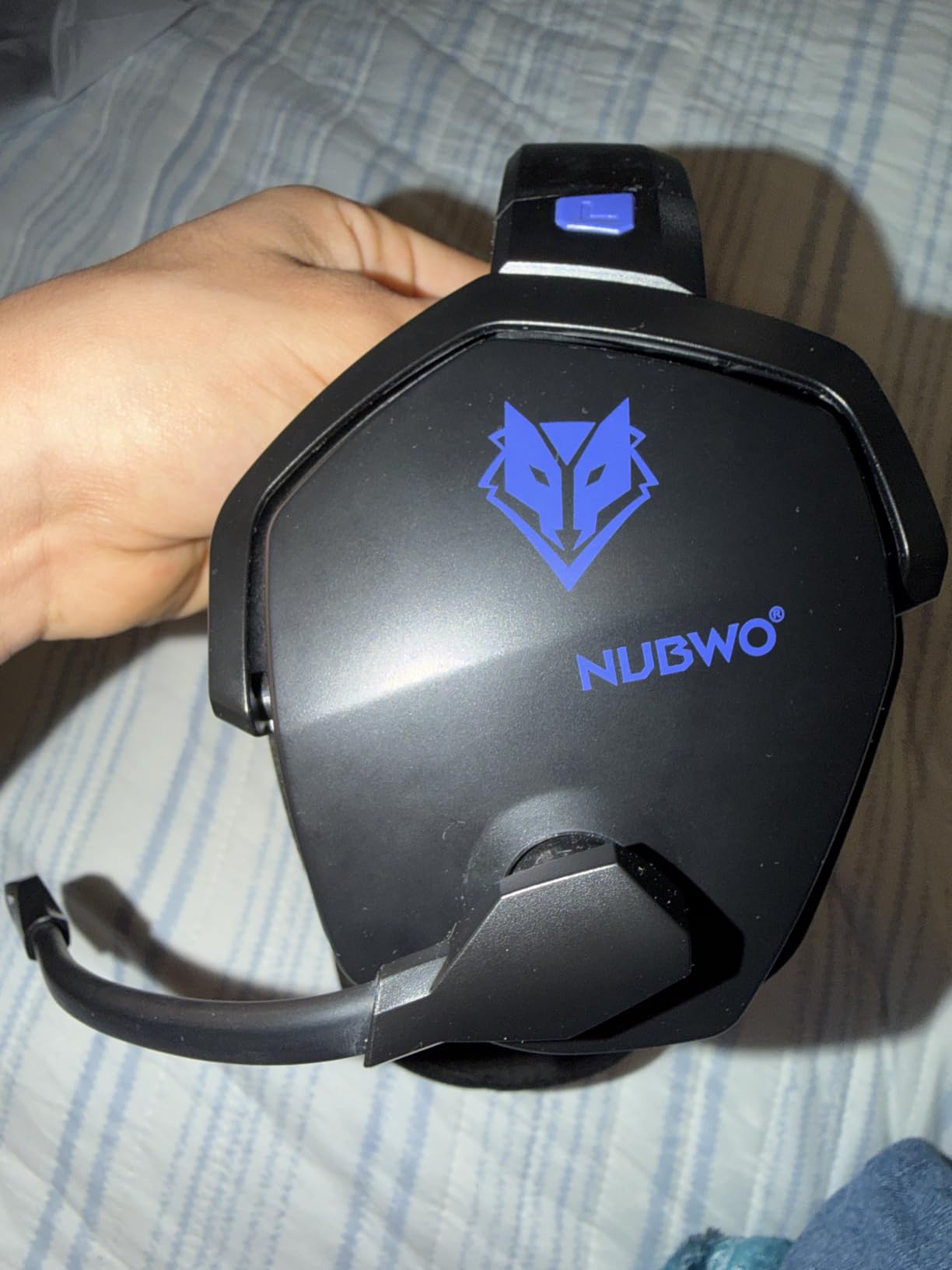 NUBWO Wireless Gaming Headset with Mic for Ps5 Ps4 PC, Zero Interference, 100-Hour Battery All-Day Play, 23ms Sync​ for Fortnite & Call of Duty/FPS Gamers, Triple Mode All Devices Compatible - Orange customer photo 2