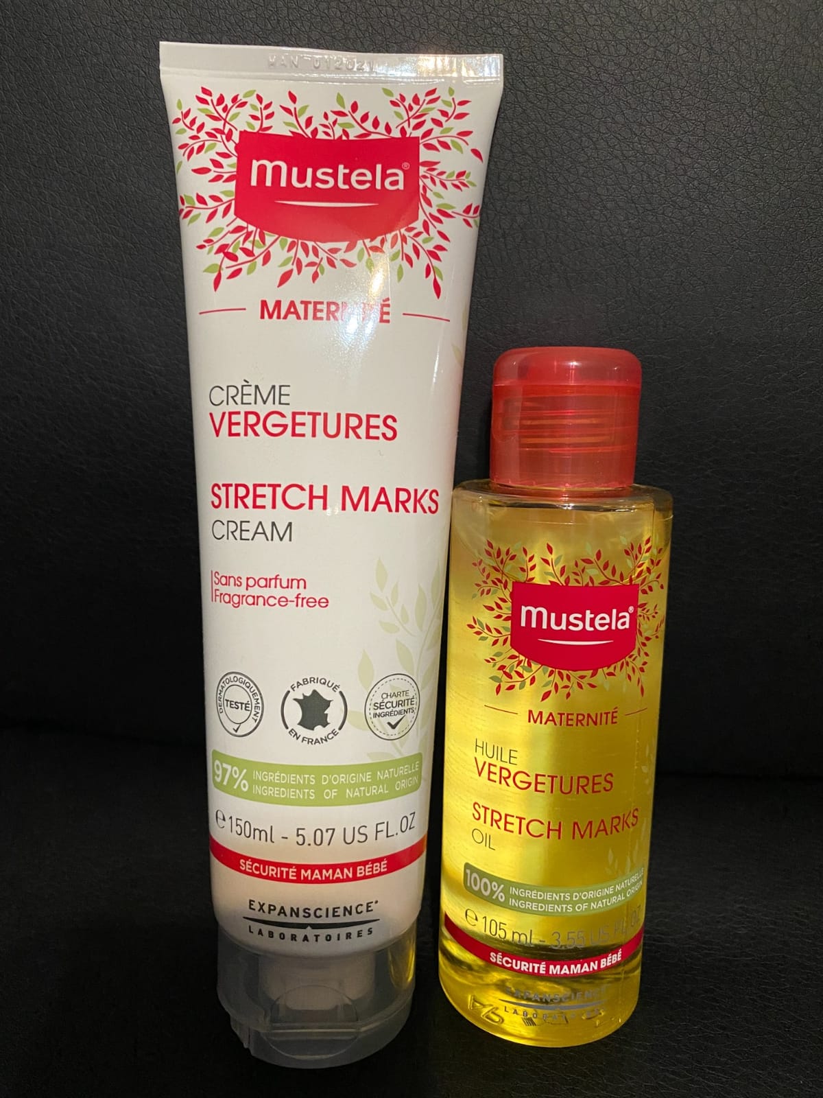 Mustela Maternity Stretch Marks Set - Natural Pregnancy Skincare - Contains Stretch Marks Cream & Belly Oil - EWG Verified & Fragrance-Free - 2 Items Set customer photo 2
