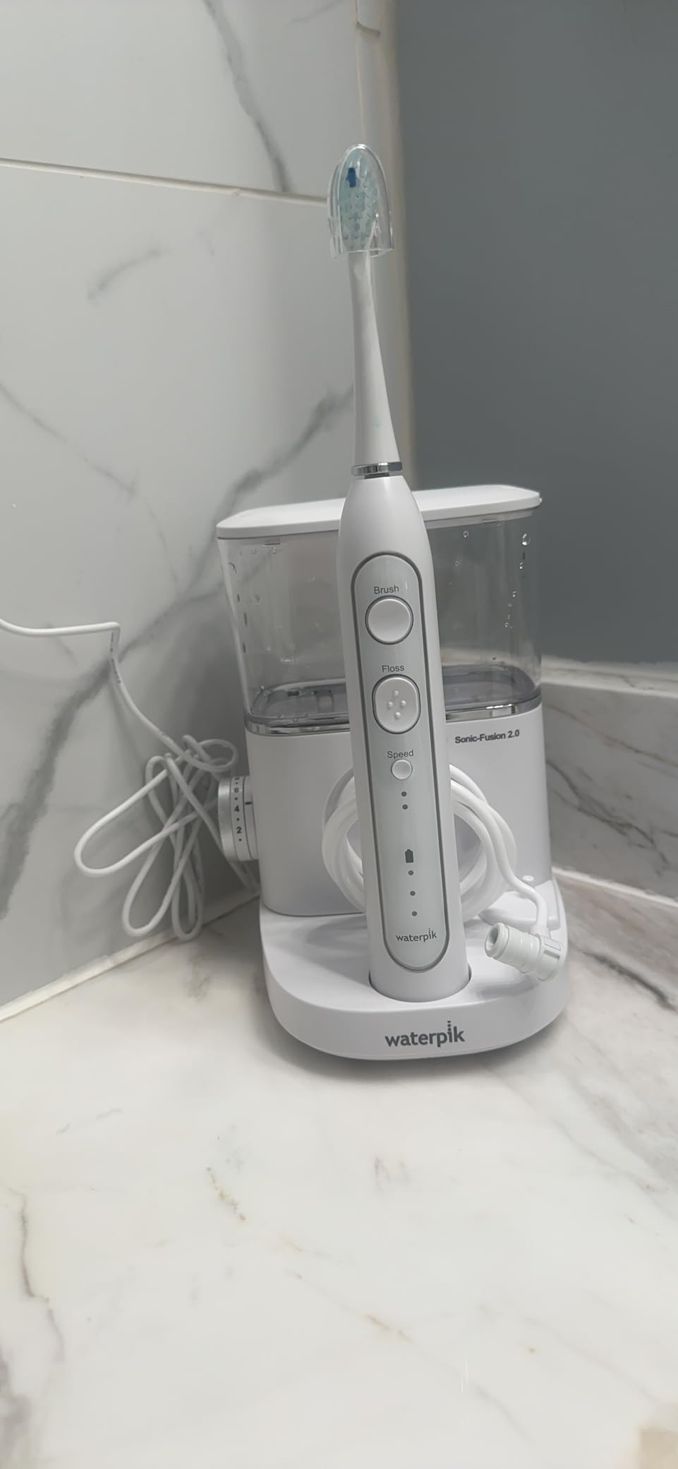 Waterpik Sonic-Fusion Flossing Electric Toothbrush Water Flosser, White | 2-in-1 Combo with 3 Modes for Daily Gum Health & Cleaning Teeth, Braces, Implants, ADA Accepted, SF-04 Packaging May Vary customer photo 2