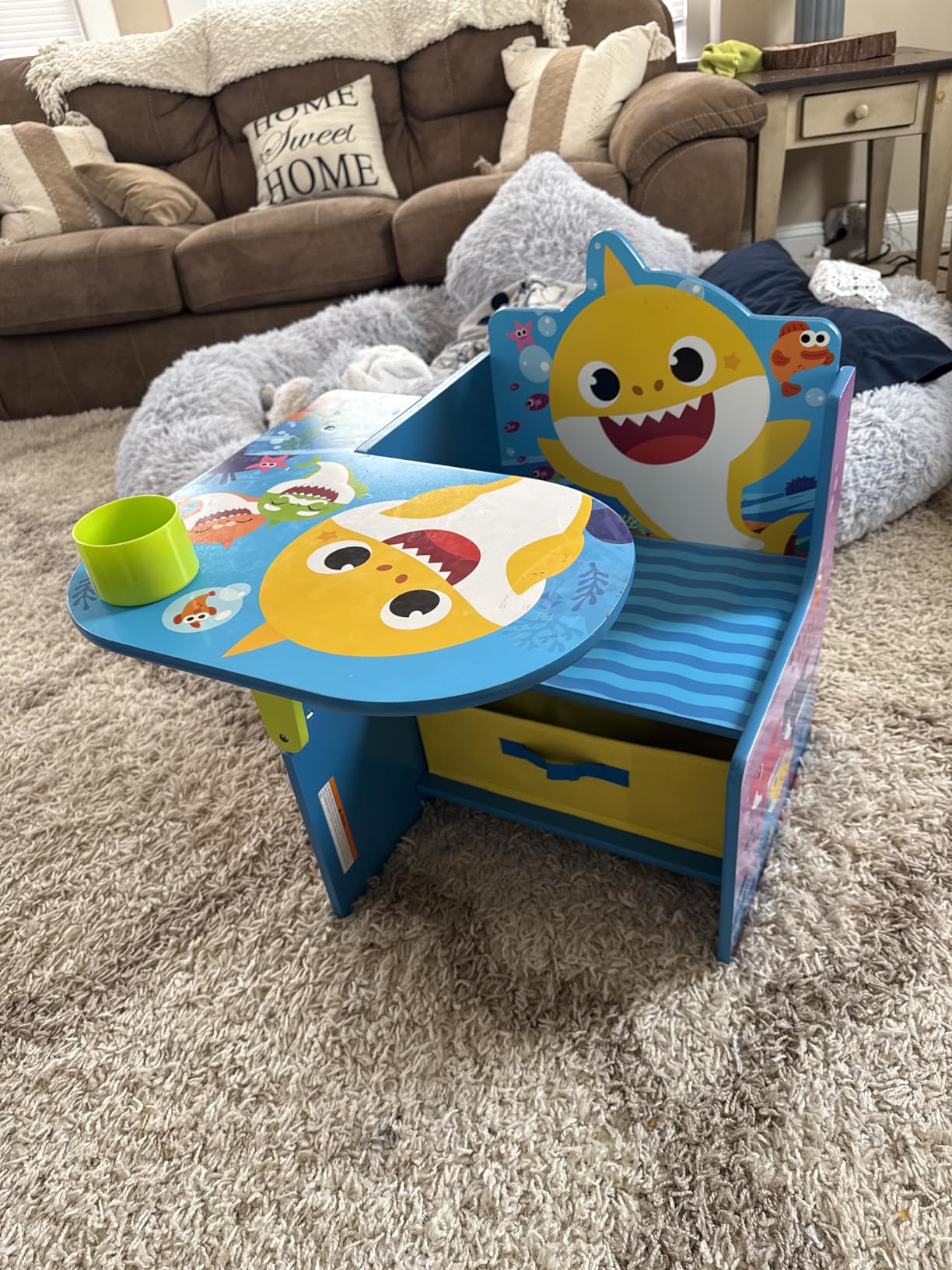 Delta Children Space Adventures Chair Desk with Storage Bin - Ideal for Arts & Crafts, Snack Time, Homeschooling, Homework & More - Greenguard Gold Certified, Blue customer photo 2