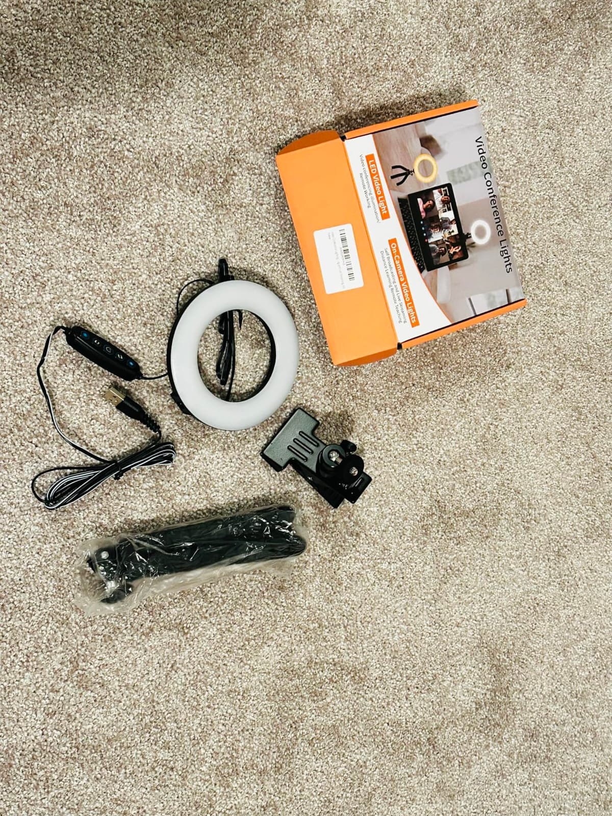 Video Conference Lighting Kit, Ring Light Clip on Laptop Monitor with 5 Dimmable Color & 5 Brightness Level for Webcam Lighting/Zoom Lighting/Remote Working/Self Broadcasting and Live Streaming, etc. customer photo 2