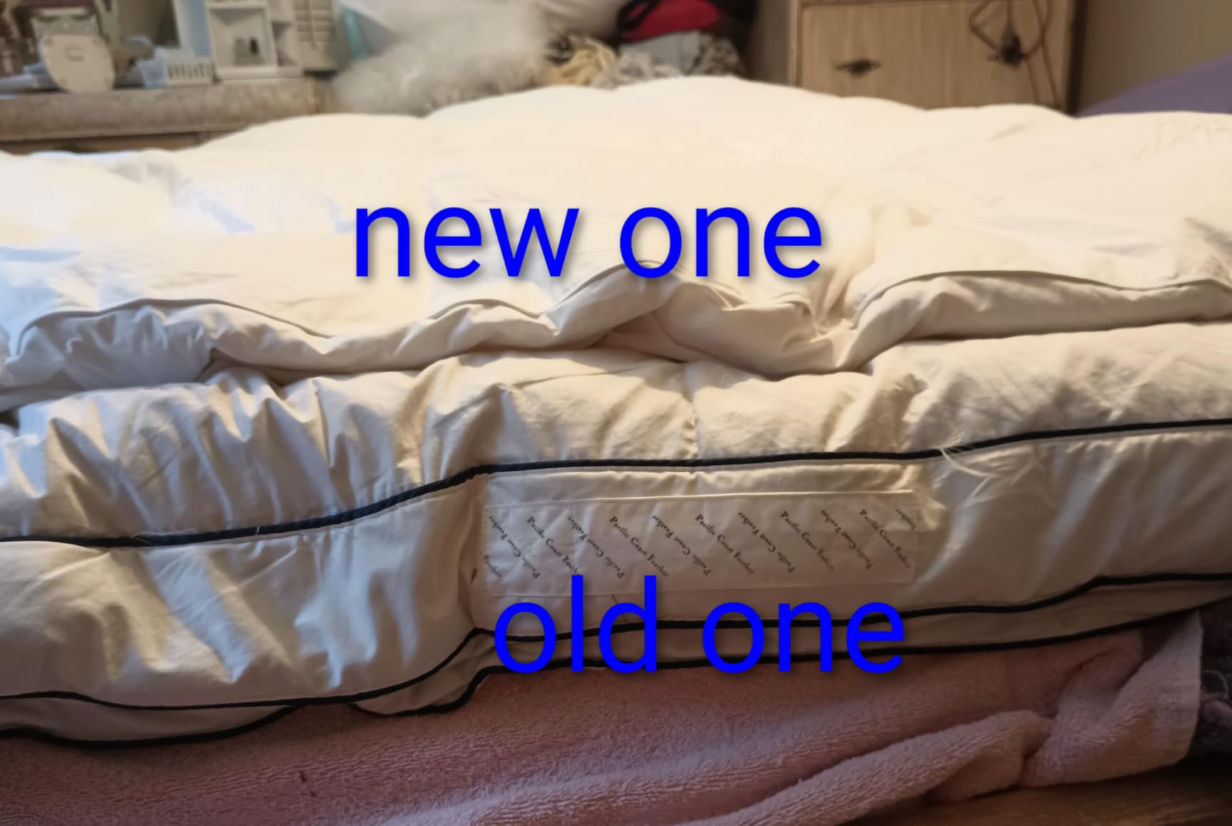 ELEMUSE Queen Mattress Topper, Extra Thick Pillow Top Mattress Pad Cover | Plush soft breathable bed topper for back pain relief, with elastic deep pocket and overfilled down alternative filling customer photo 1
