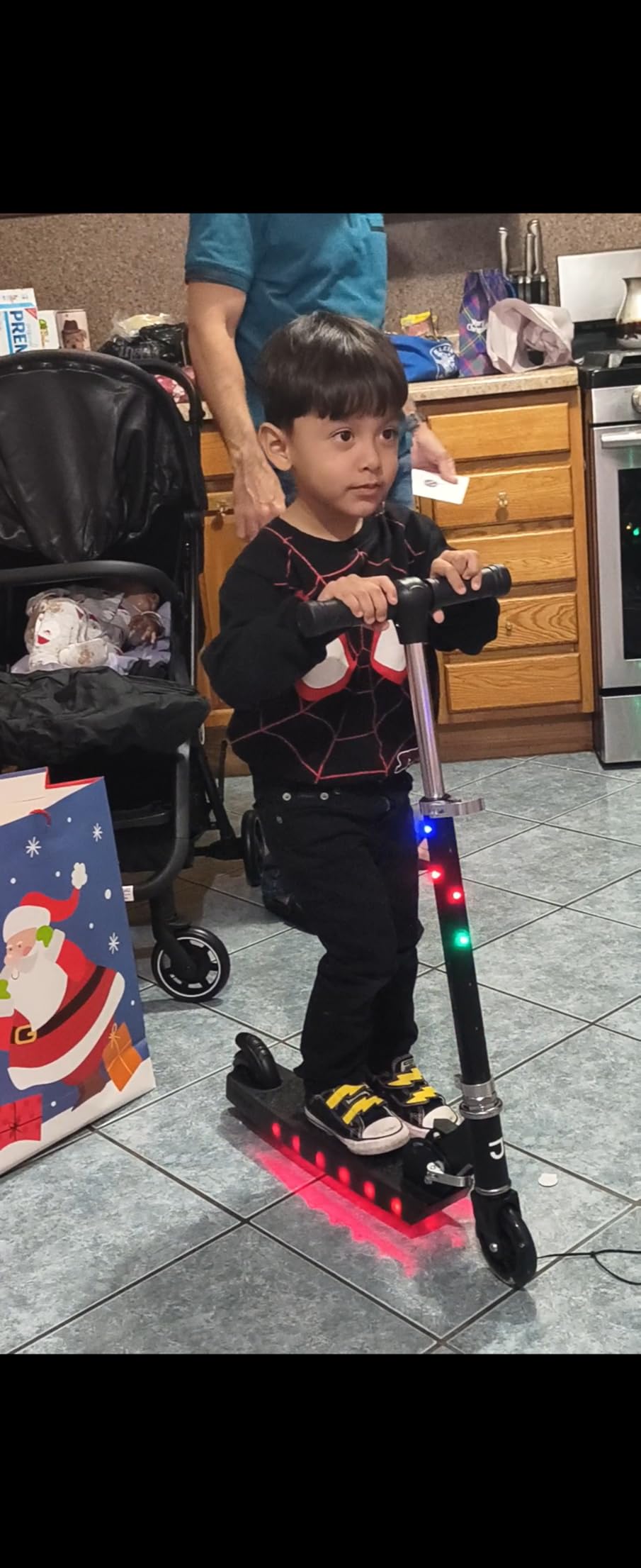 Jetson Jupiter Kids 2-Wheel Light-Up Kick Scooter, LED Lights on Handlebar, Stem, Wheels & Deck, Adjustable Handlebar, Rear Brake, Easy-Folding Mechanism, Ages 5+ customer photo 2