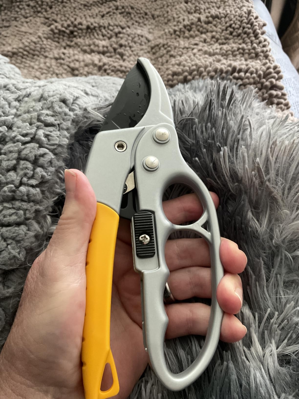 Germany Pruning Shears, Arthritis Weak Hand Snips, Pruners 4x Cutting Power Trimming, 1-Inch Cut Capacity Garden Clippers, Ergonomic, Durable and Sturdy, Sharp Scissors Gardening Tools customer photo 1