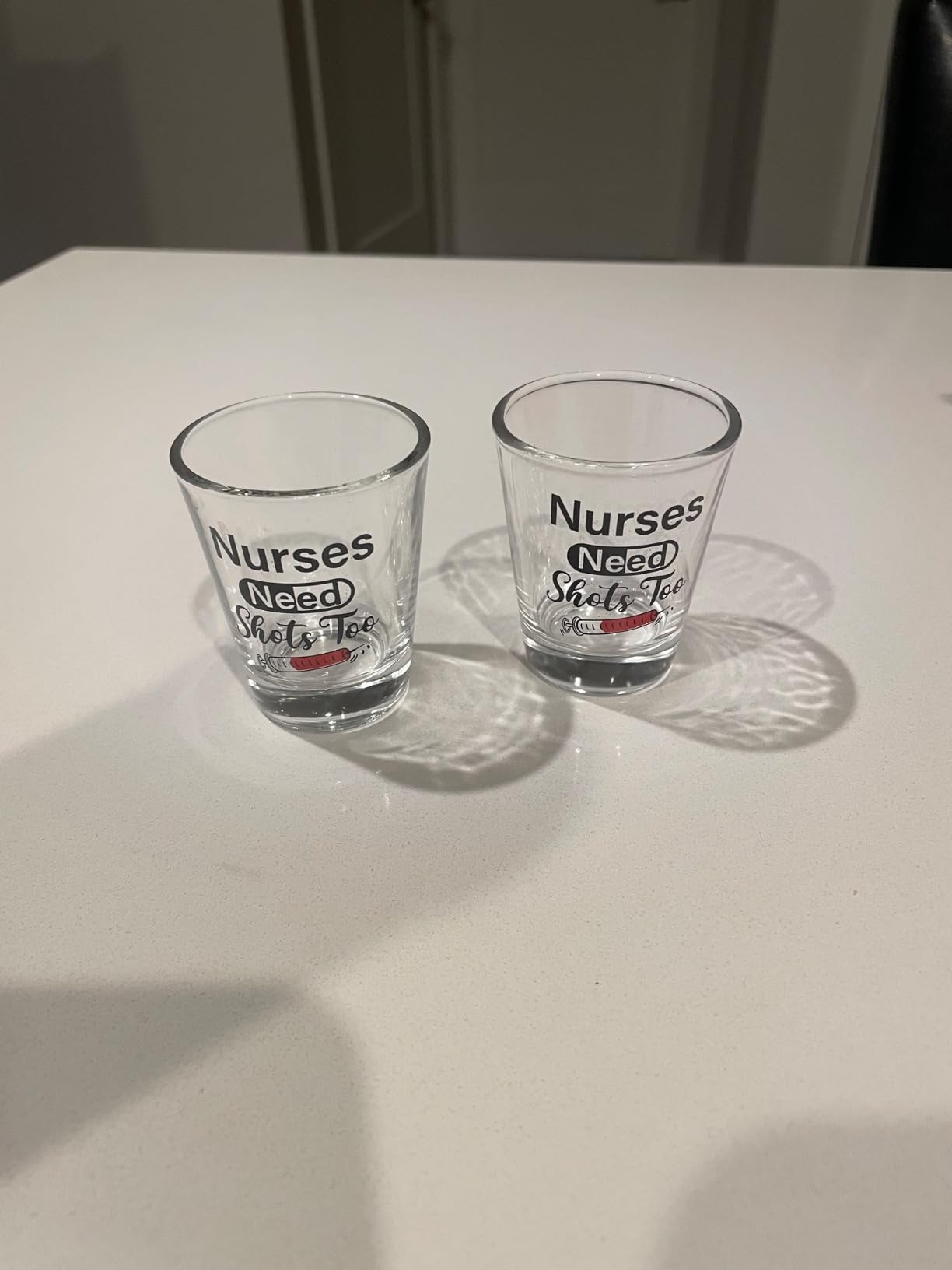 Patelai 2 Pcs Nurse Shot Glasses 2.36 X 1.97 Inch Nurse Theme 2 Oz customer photo 1