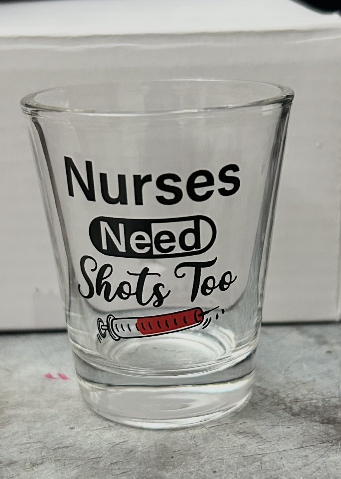 Patelai 2 Pcs Nurse Shot Glasses 2.36 X 1.97 Inch Nurse Theme 2 Oz customer photo 2