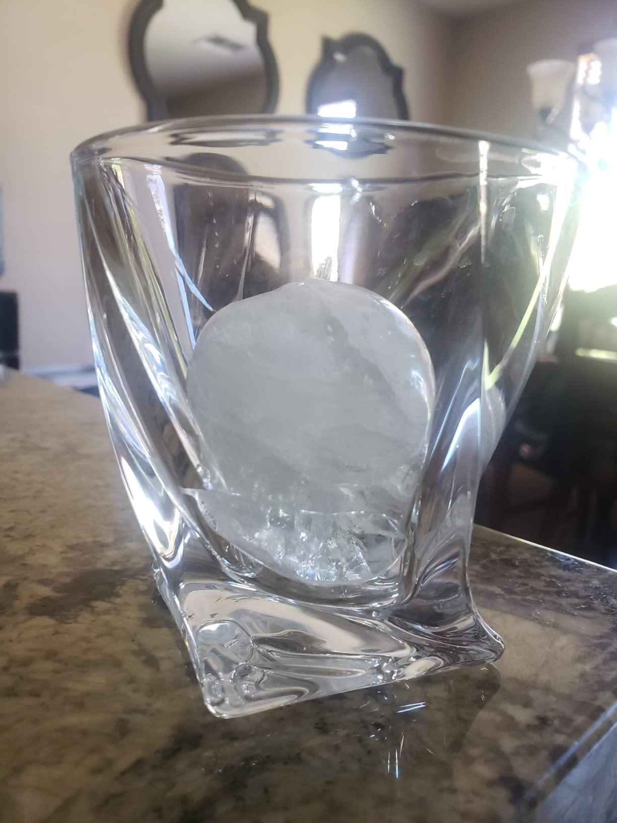 Whiskey Rocks Glass, Set of 4 (2 Crystal Bourbon Glasses, 2 Round Big Ice Ball Molds) In Gift Box - 11 Oz Old Fashioned Glasses for Scotch Cocktail Rum Cognac Vodka Liquor, Unique Gifts for Men customer photo 2