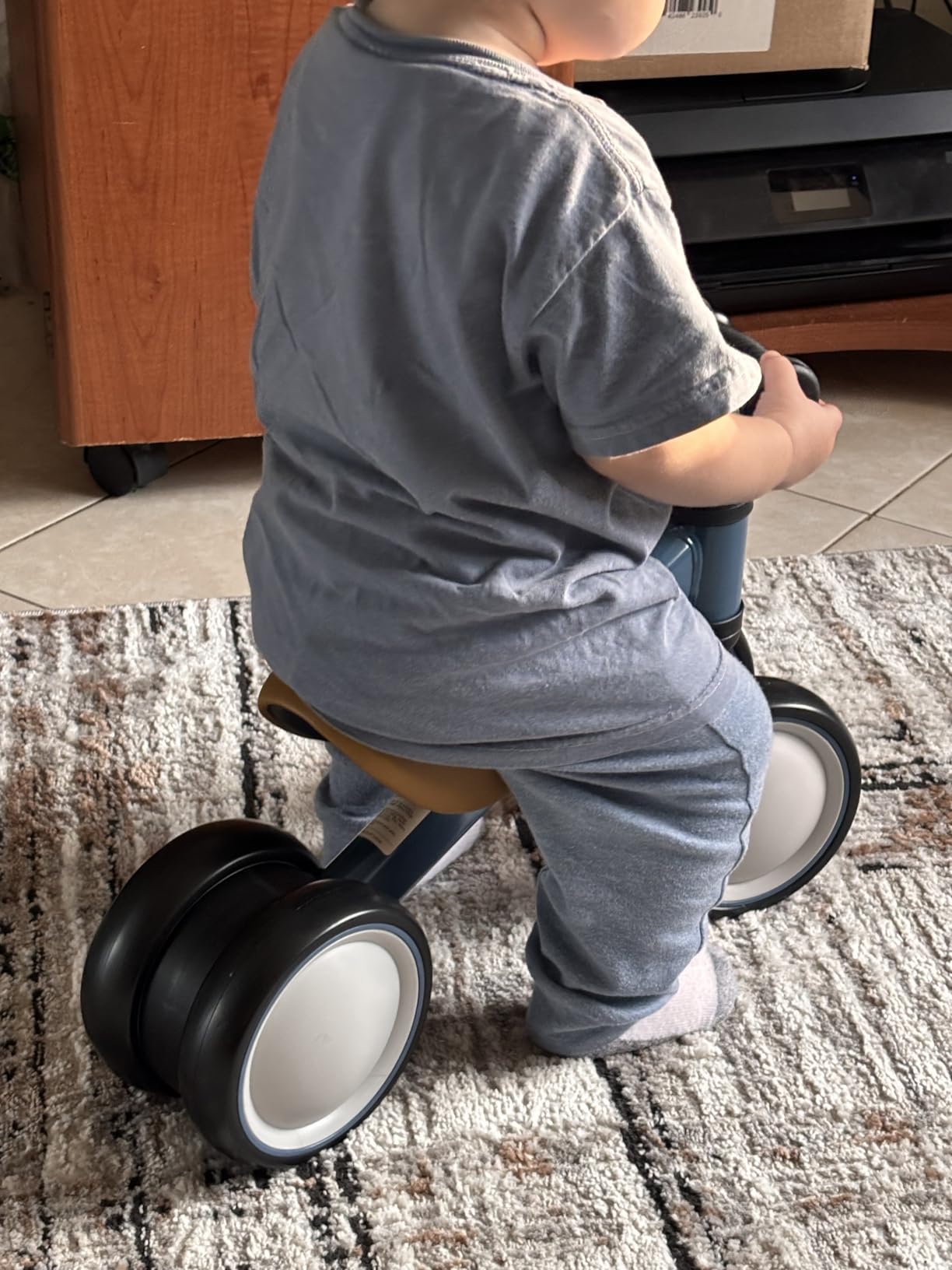 Retrospec Cricket Baby Balance Bike, 4-Wheel Ride-On Toy for Ages 12-24 Months – First Bike & Toddler Bike for 1 Year Old Boys & Girls, First Birthday Gift customer photo 2