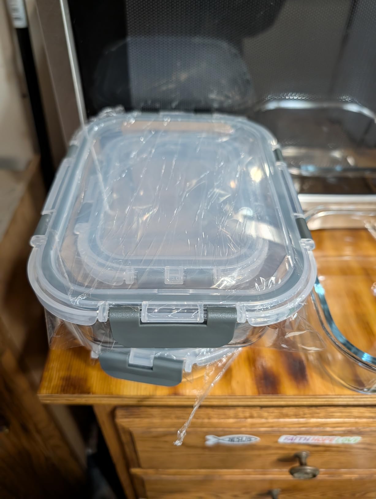 M MCIRCO 30 Piece Extra Large Glass Food Storage Containers with Lids,Gray customer photo 1