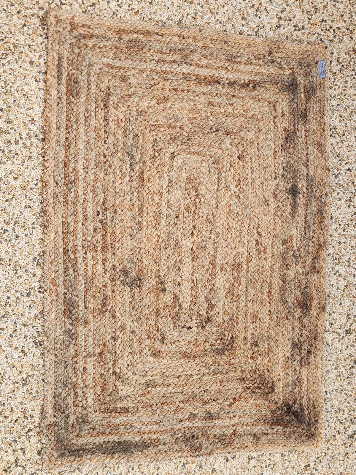 Hausattire Jute Braided Woven Kitchen Rug 2x3 Feet - Natural customer photo 2