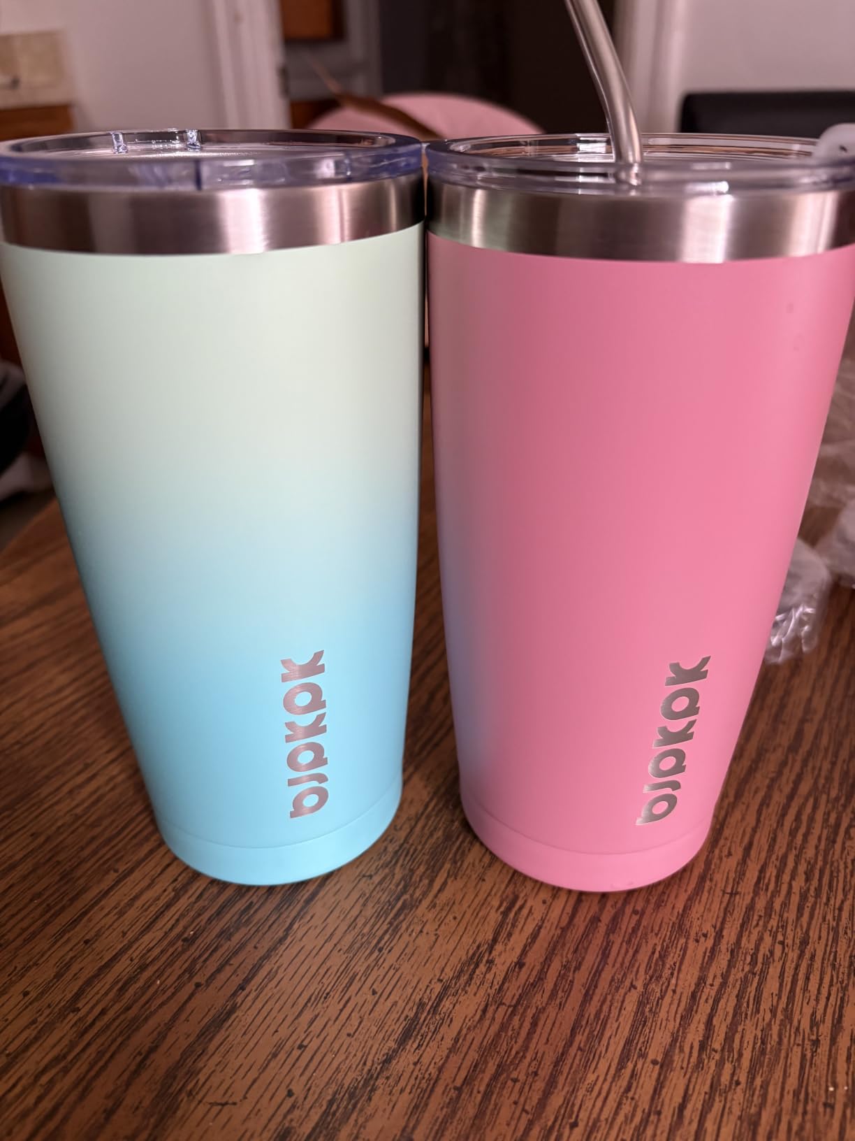 BJPKPK 20 oz Coffee Tumbler with Lid & Straw, Insulated Stainless Steel Mug customer photo 1