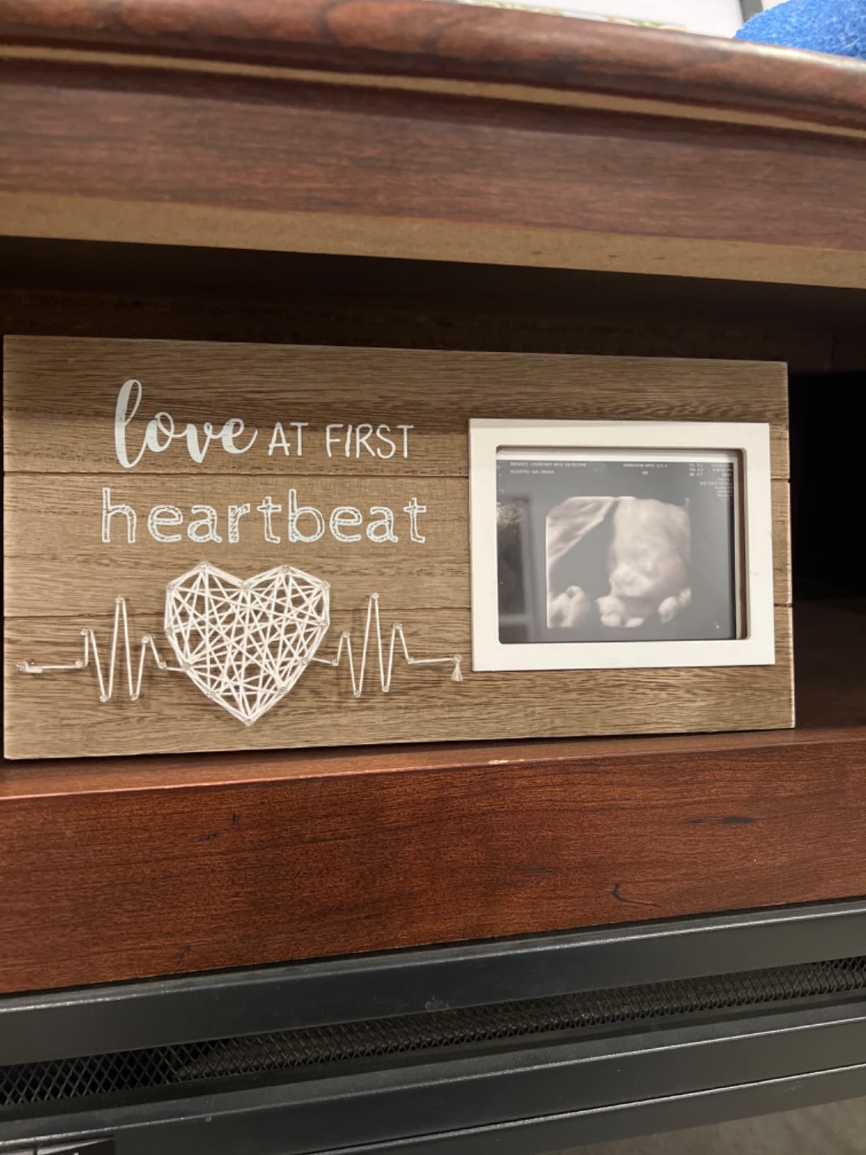VILIGHT New Mom Pregnancy Gifts - Baby Reveal Sonogram 4x3 Picture Frame customer photo 2
