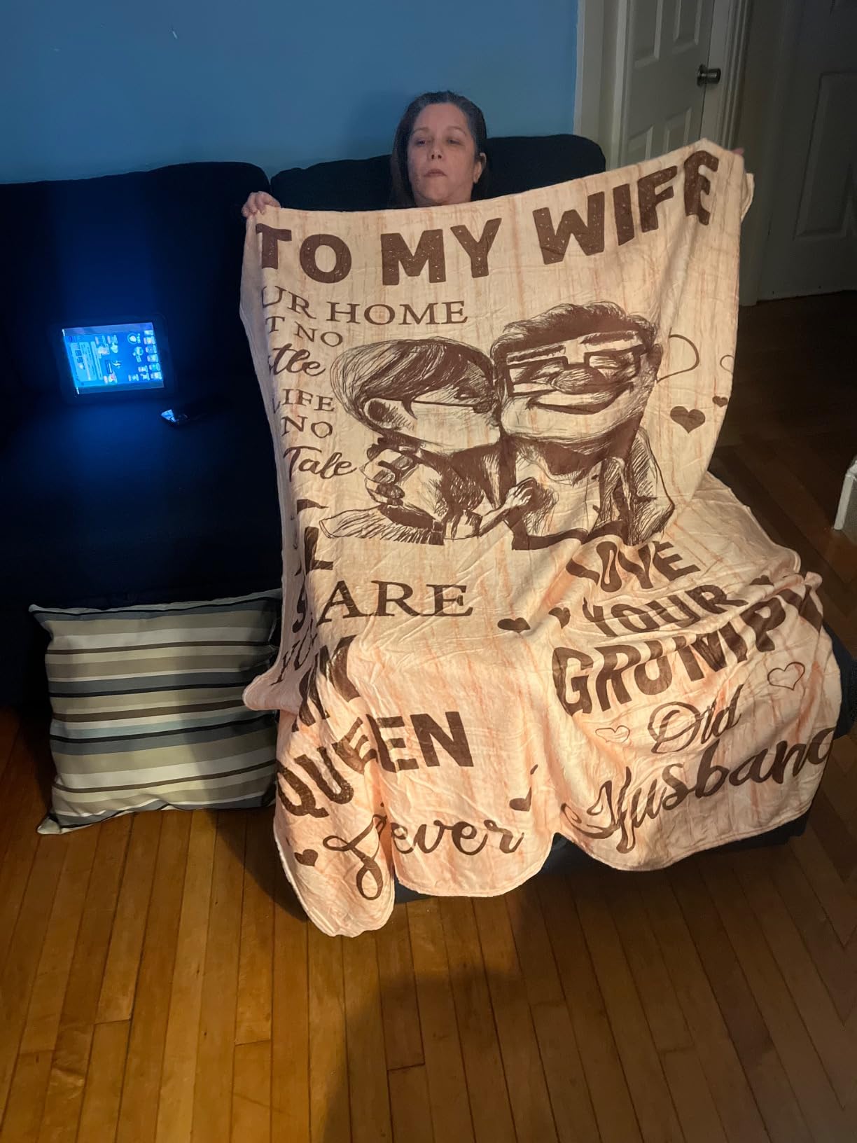 CENSIHER Gift for Wife from Husband, Anniversary Blanket Gifts for Women | to My Wife Birthday Christmas Valentine's Mother's Day Blanket, Healing Thoughts Presents for Her customer photo 2