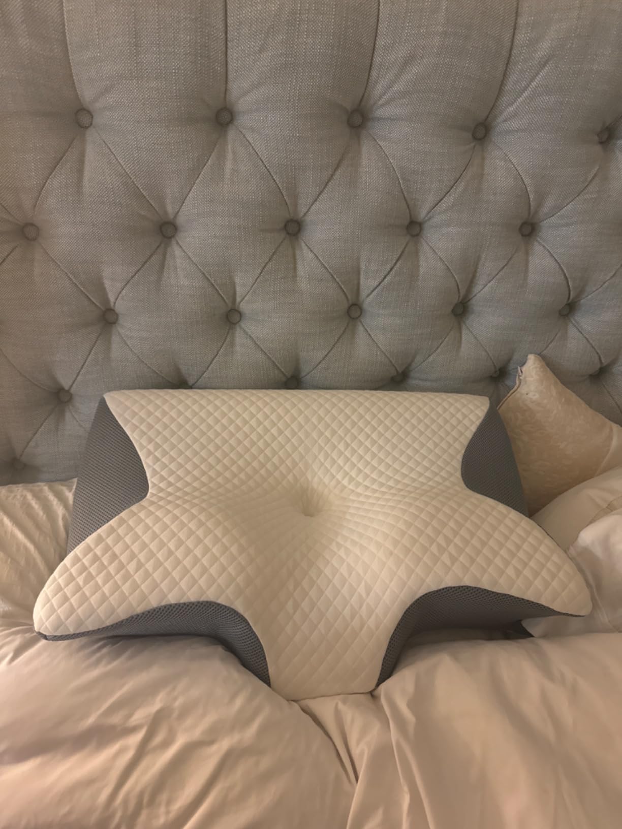 HOMCA Memory Foam Cervical Pillow, 2 in 1 Ergonomic Contour Orthopedic Pillow for Neck Pain, Contoured Support Pillows for Side Back Stomach Sleepers customer photo 2