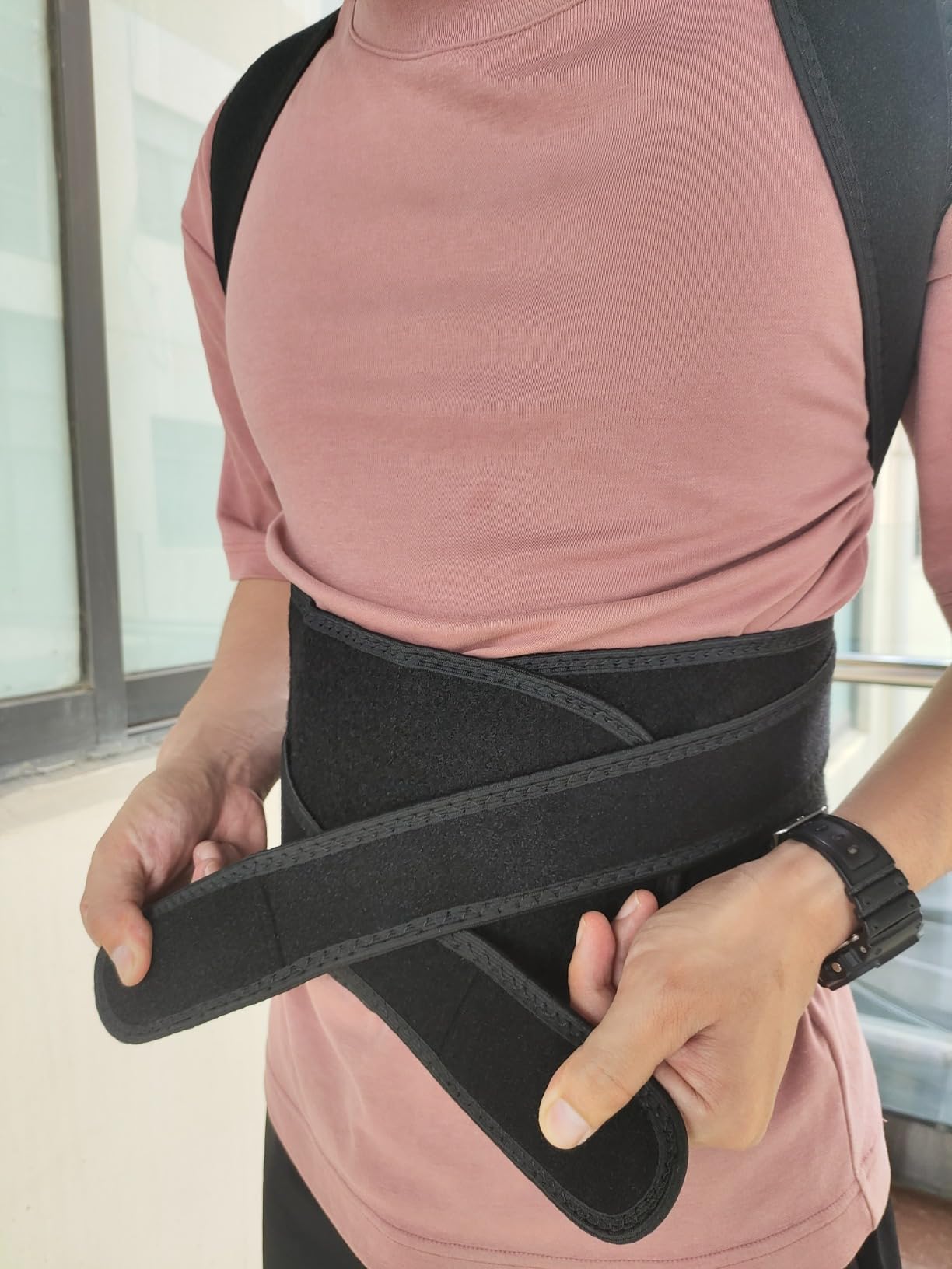 Selbite Posture Corrector for Men and Women - Back Brace for Upper and Lower Body Support - Adjustable Straightener with Pain Relief and Muscle Memory (Medium) customer photo 1