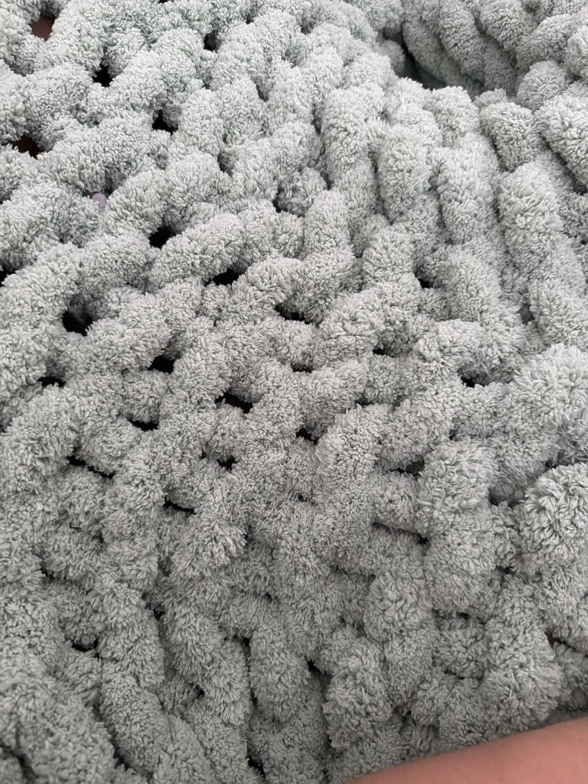 Adyrescia Chunky Knit Blanket Throw | 100% Hand Knit with Jumbo Chenille Yarn (50