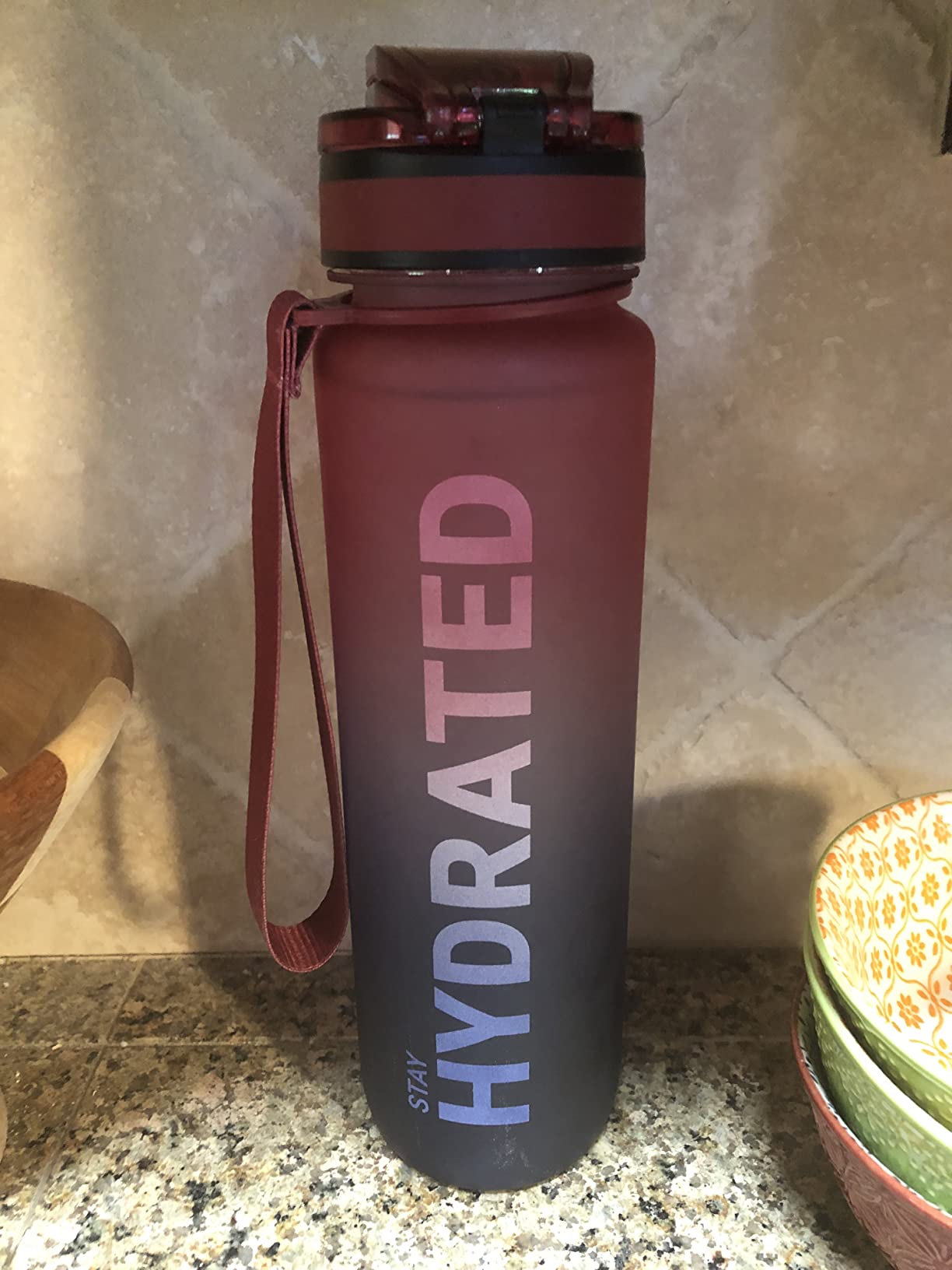 Sahara Sailor Water Bottle 32oz, Tritan Sports Bottle with Time Marker customer photo 1