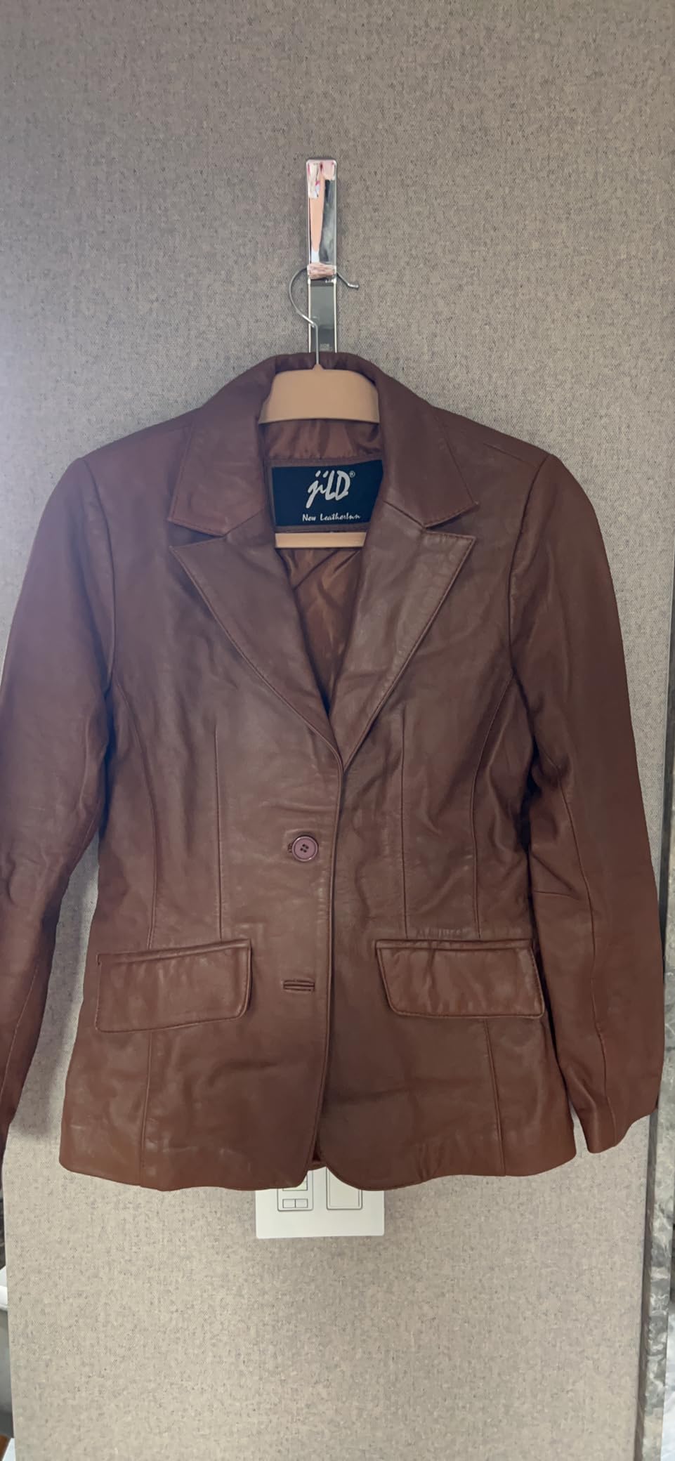Jild Classic Style Leather Blazer Women - Casual Coat Leather Jacket Women customer photo 1