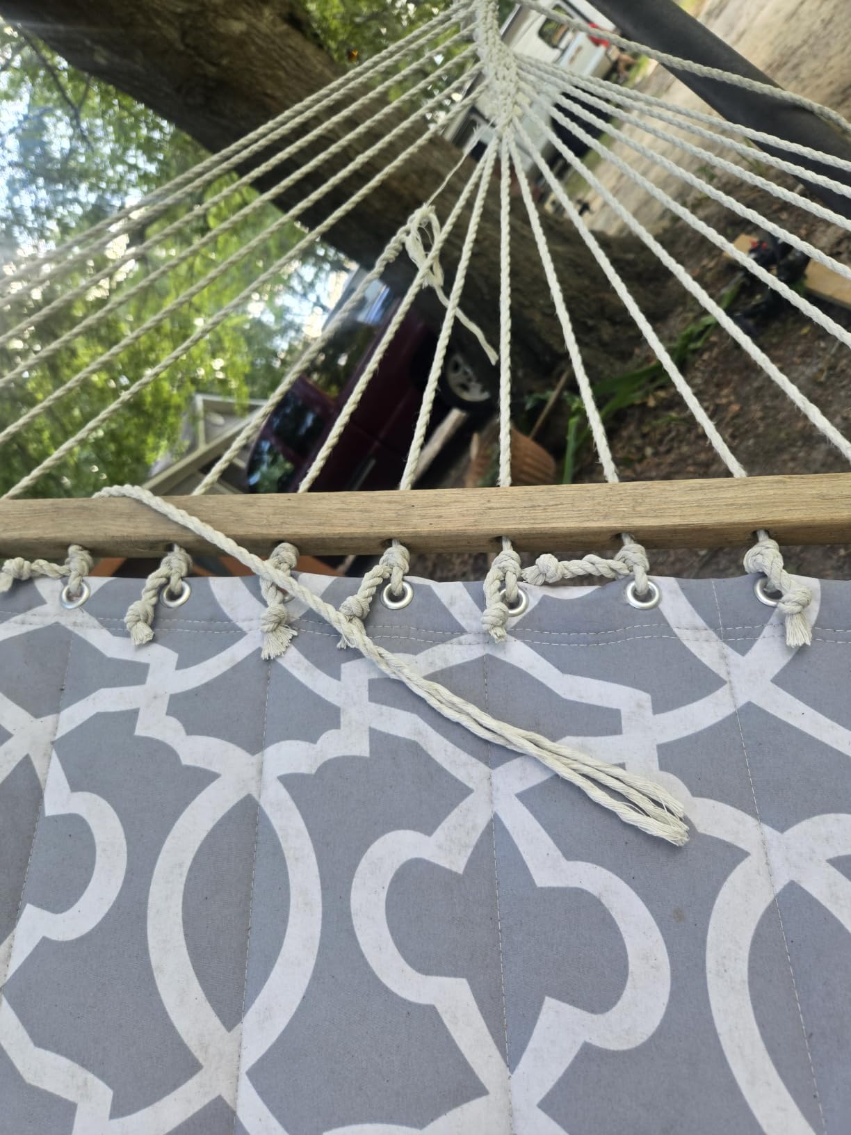 SUNCREAT Heavy Duty 2 Person Hammock for Indoor, Outdoor, Gray customer photo 2